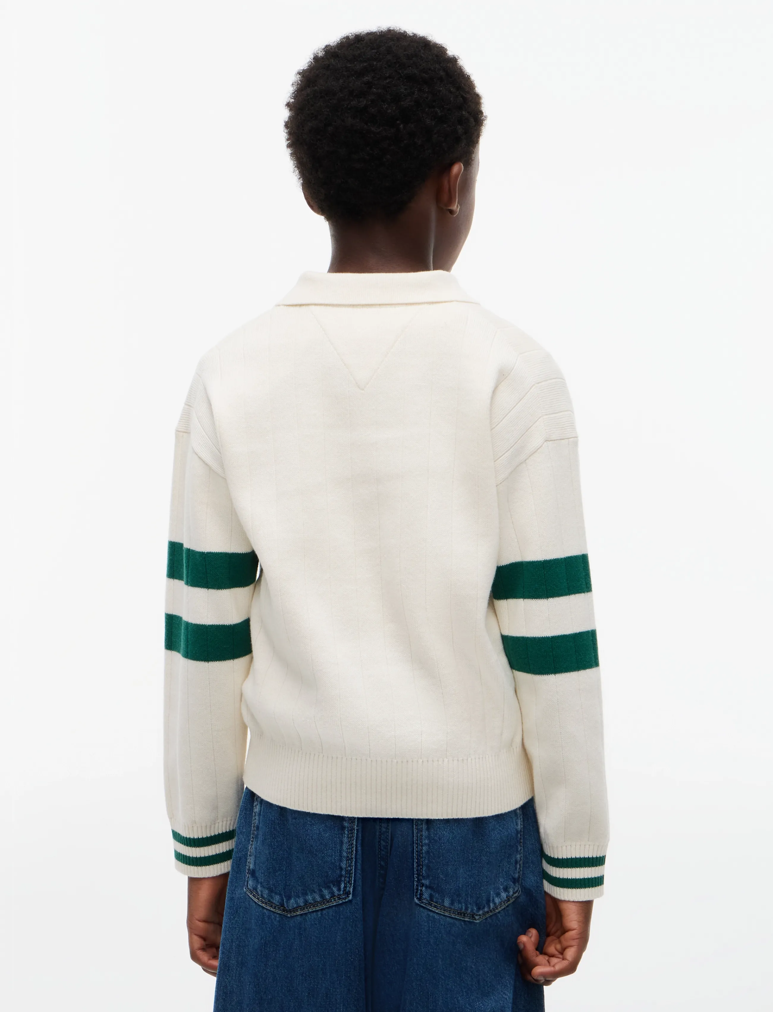 Tommy Hilfiger - KNITTED POLO SWEATER LS - langärmelig poloshirt - ivory petal - 2