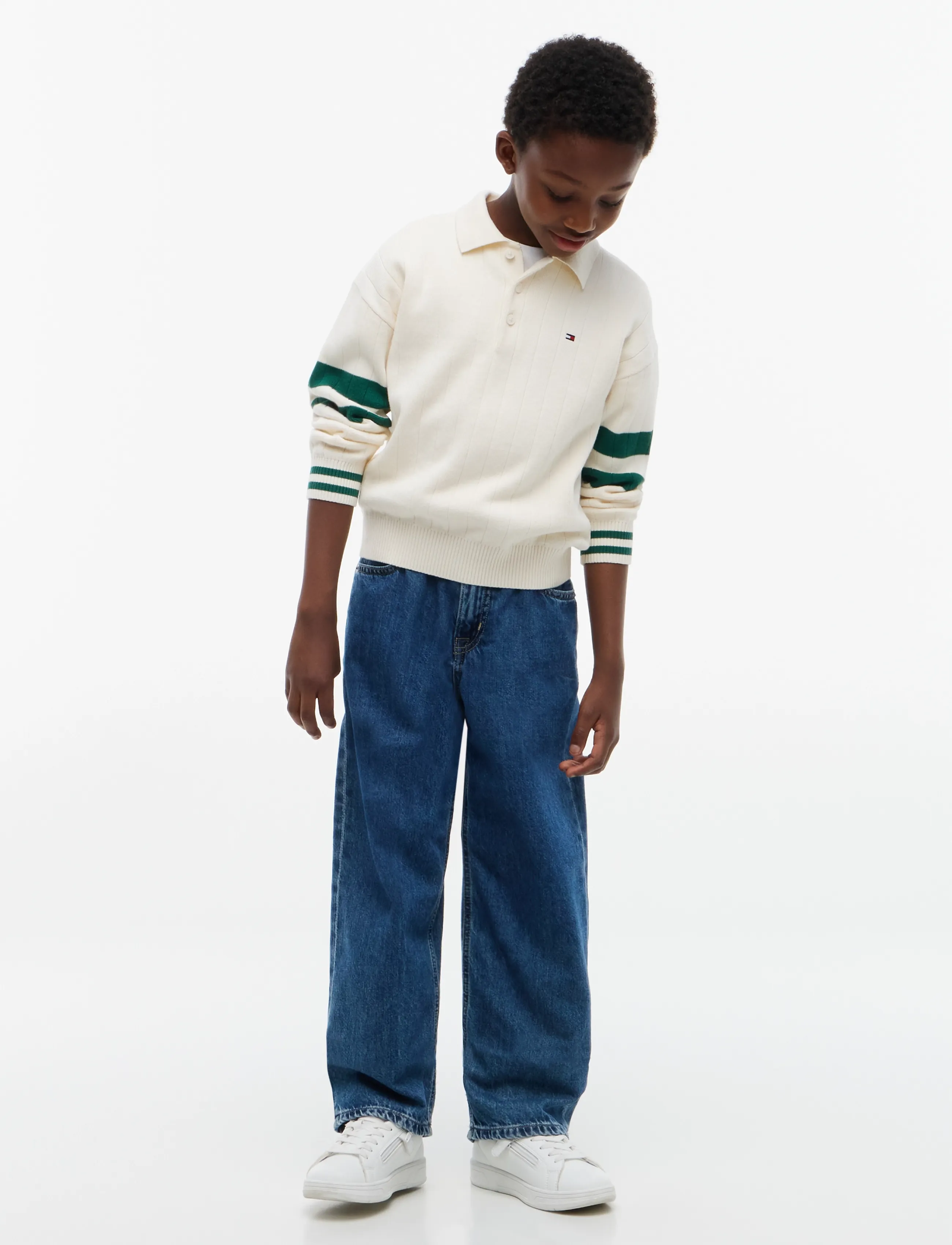 Tommy Hilfiger - KNITTED POLO SWEATER LS - langärmelig poloshirt - ivory petal - 4