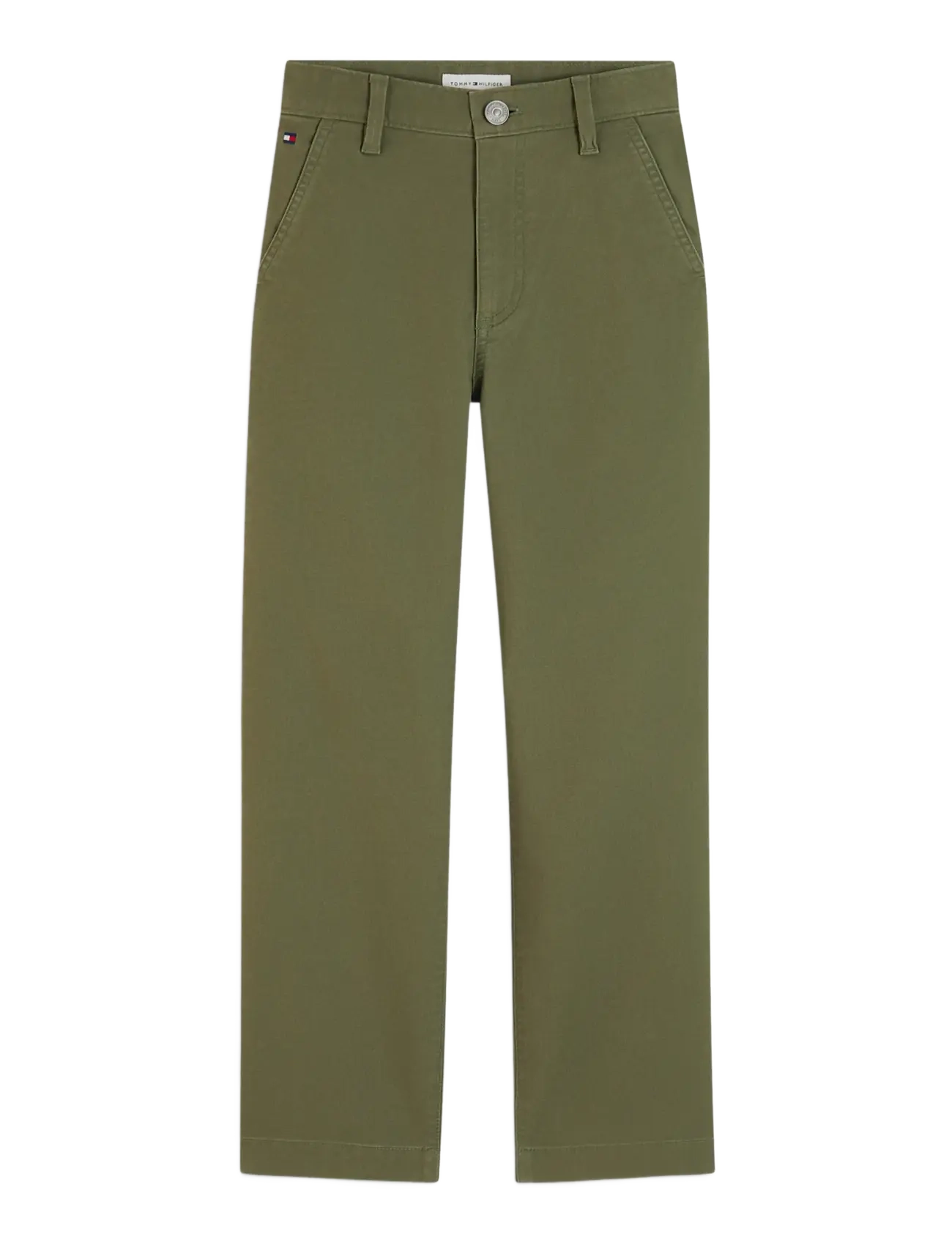 Tommy Hilfiger RELAXED HERRINGBONE TWILL PANT - Hosen - GHOST FERN / khaki/green