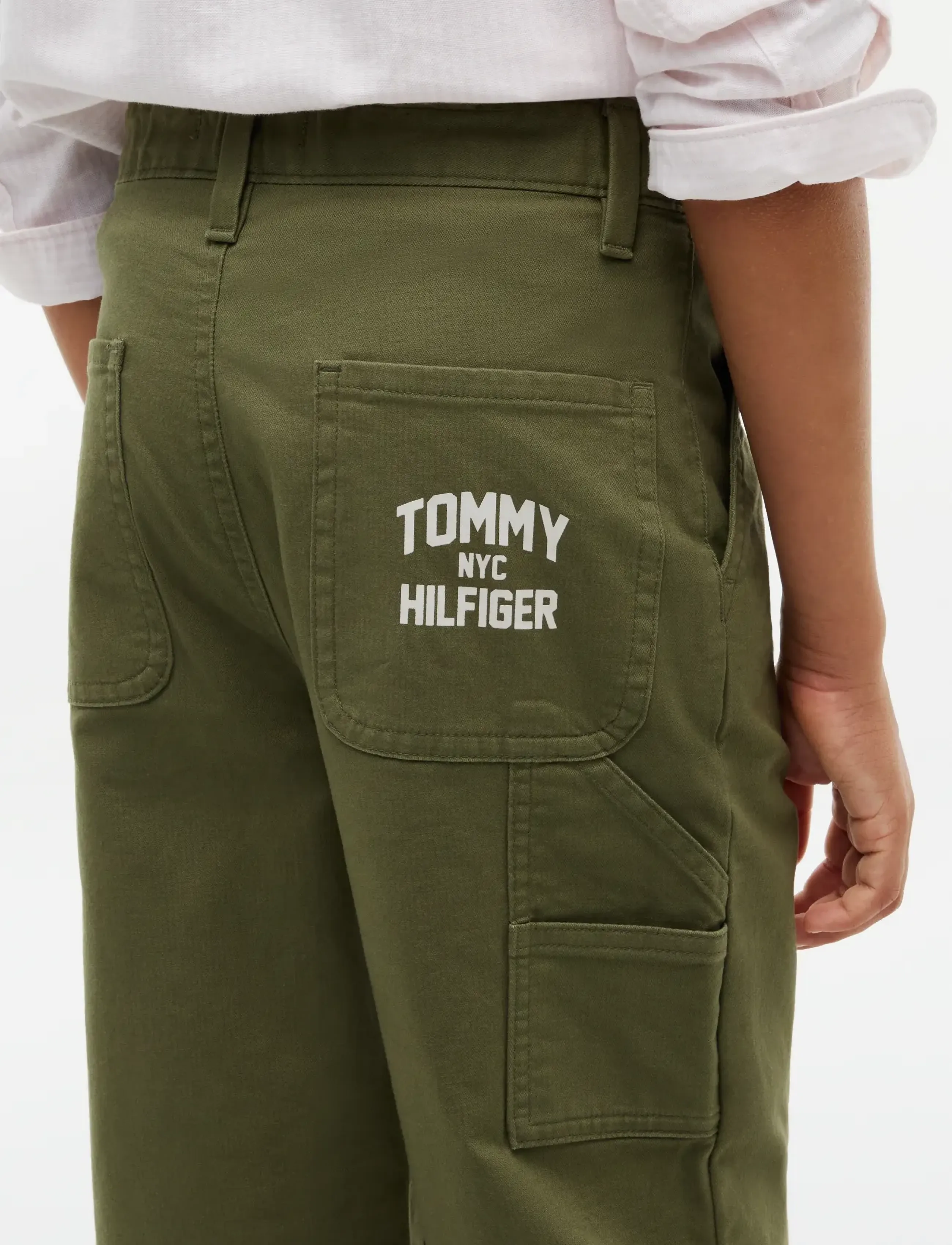 Tommy Hilfiger - RELAXED HERRINGBONE TWILL PANT - chinos - ghost fern - 4