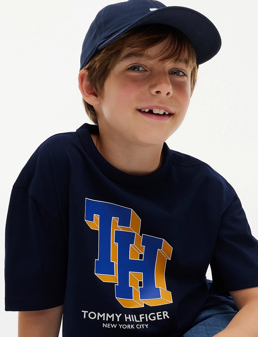 Tommy Hilfiger - TH LOGO TEE - lühikeste varrukatega t-särgid - dark blue - 3