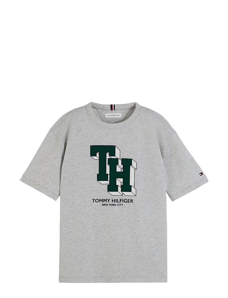 Tommy Hilfiger - TH LOGO TEE - kurzärmelige - heather grey - 1