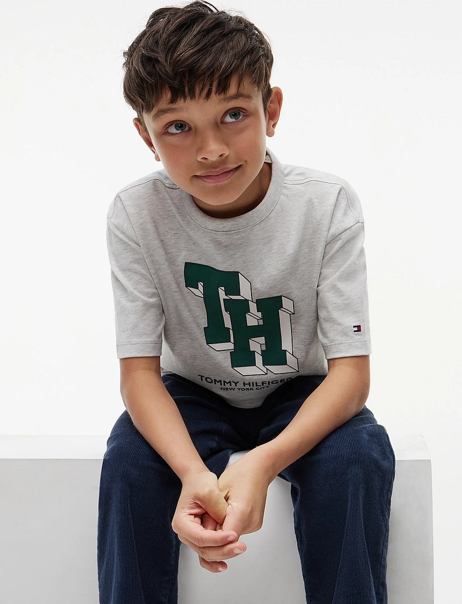 Tommy Hilfiger - TH LOGO TEE - kurzärmelige - heather grey - 3