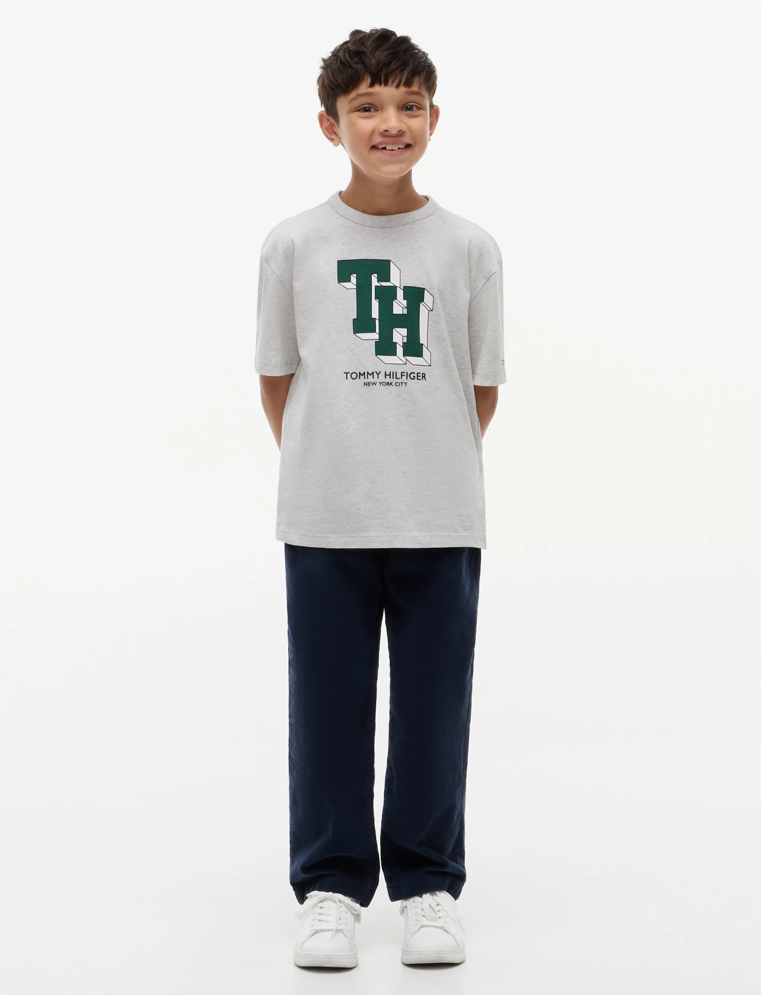 Tommy Hilfiger - TH LOGO TEE - kurzärmelige - heather grey - 4