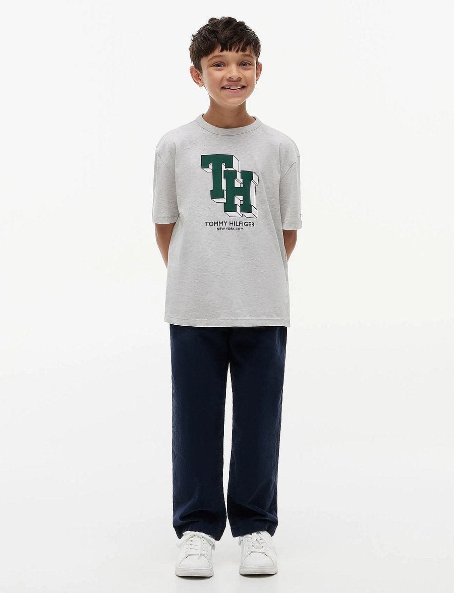 Tommy Hilfiger - TH LOGO TEE - kurzärmelige - heather grey - 4