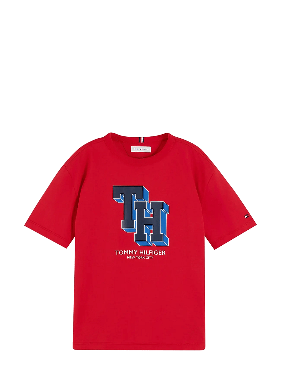 Tommy Hilfiger - TH LOGO TEE - kurzärmelige - red glare - 1