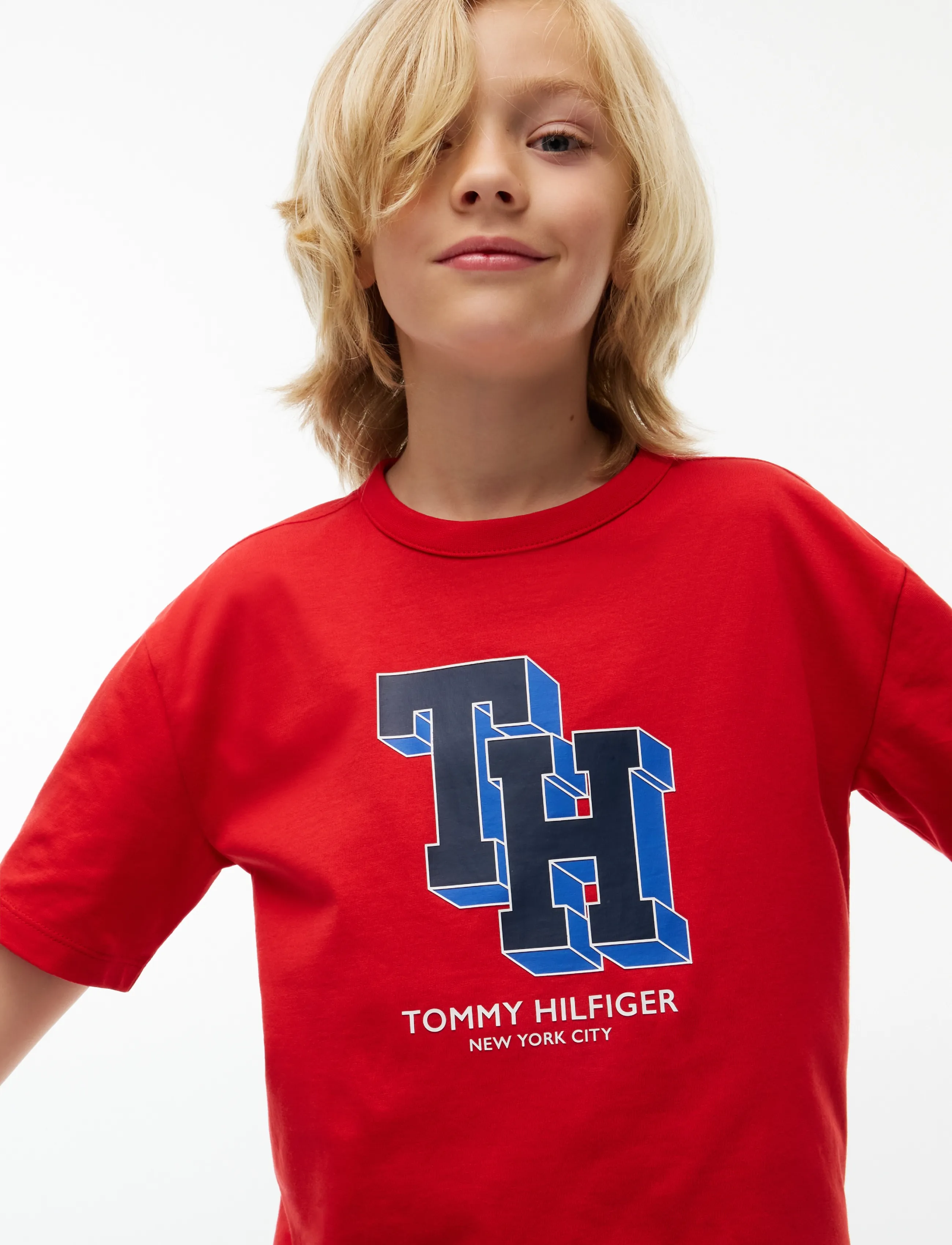 Tommy Hilfiger - TH LOGO TEE - kurzärmelige - red glare - 3