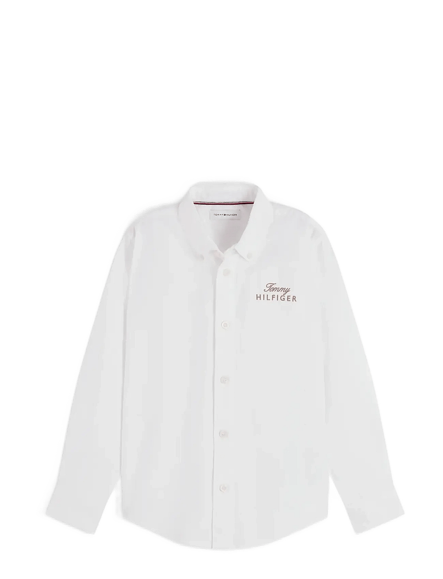 Tommy Hilfiger - TOMMY SCRIPT OXFORD SHIRT - langærmede skjorter - white - 1