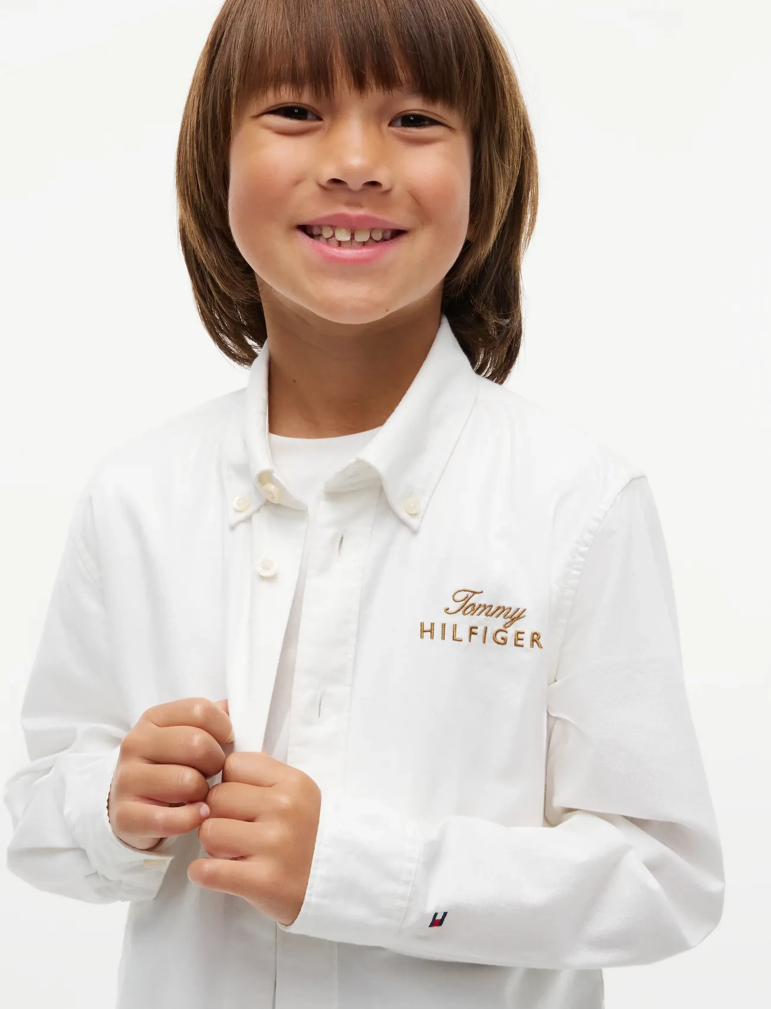 Tommy Hilfiger - TOMMY SCRIPT OXFORD SHIRT - langærmede skjorter - white - 3