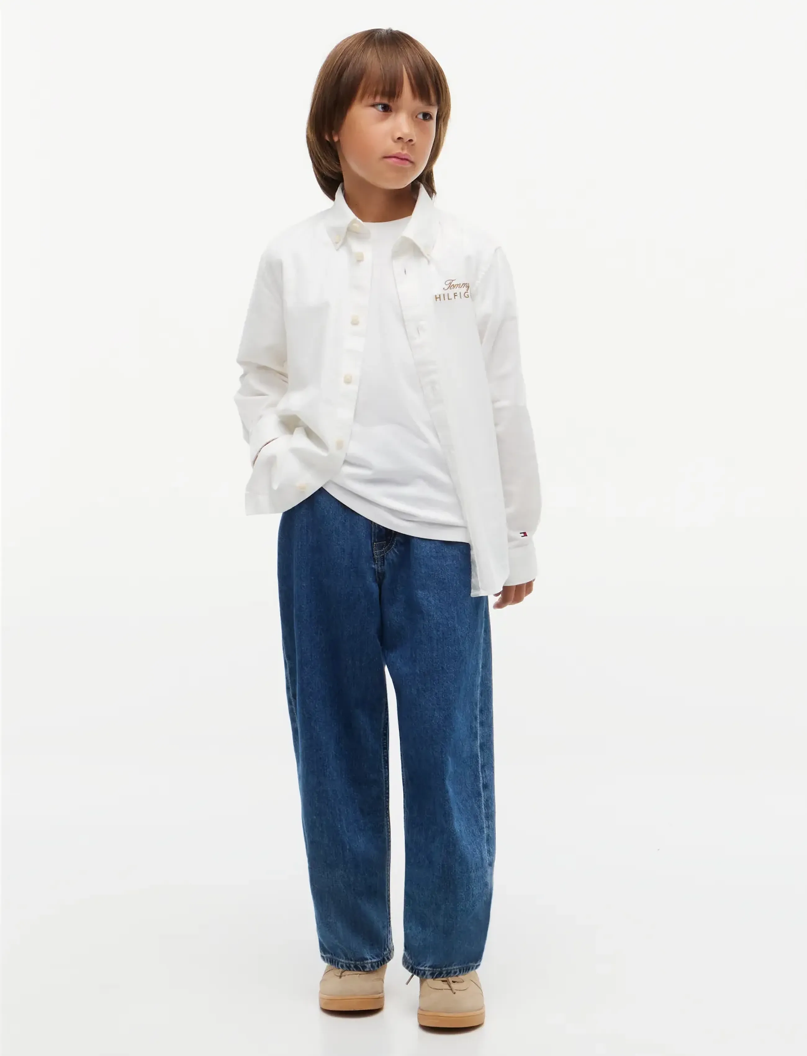 Tommy Hilfiger - TOMMY SCRIPT OXFORD SHIRT - langærmede skjorter - white - 4