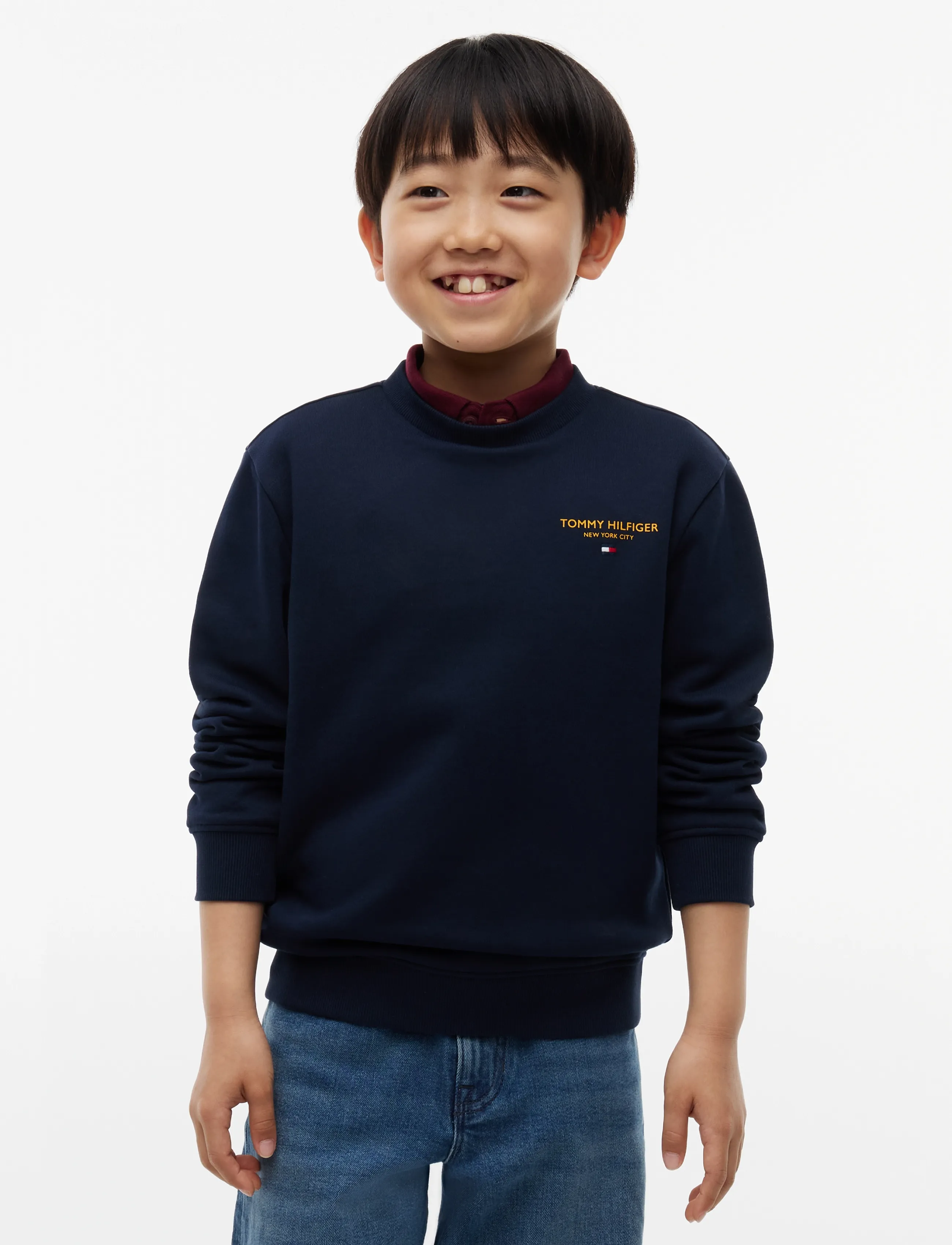 Tommy Hilfiger ESSENTIAL LOGO SWEATSHIRT - Sweatshirts - DARK BLUE / navy