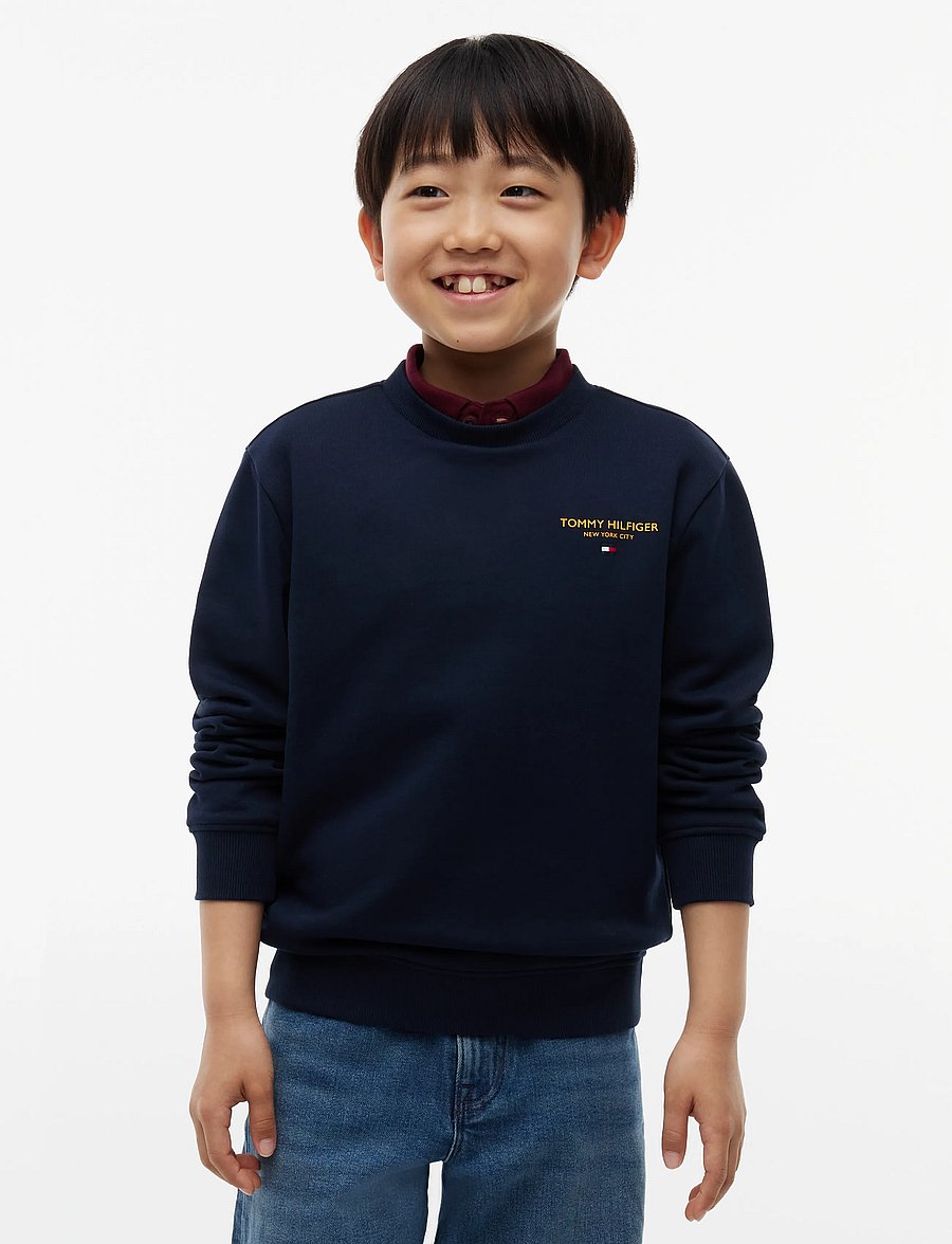 Tommy Hilfiger - ESSENTIAL LOGO SWEATSHIRT - sweatshirts - dark blue - 0