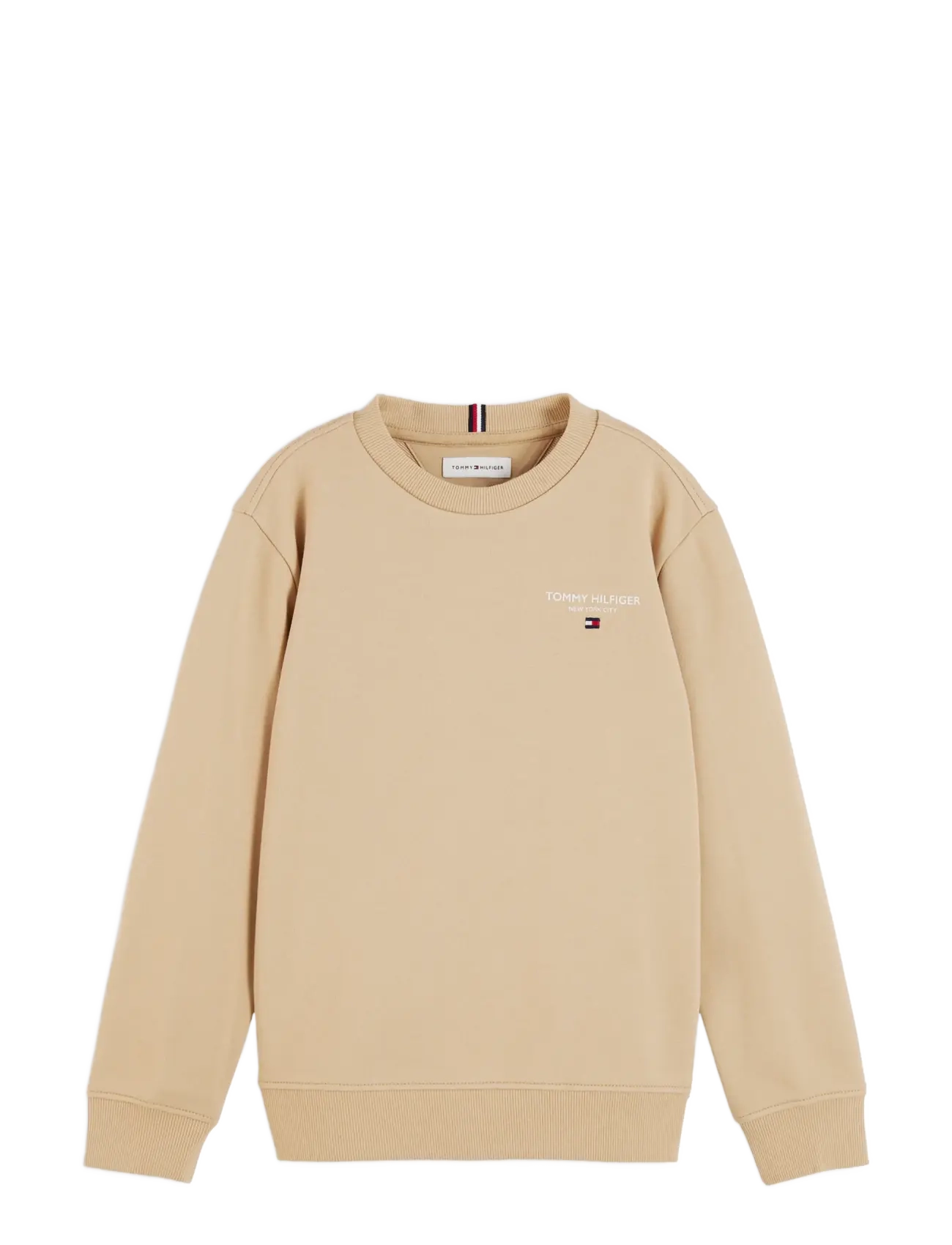 Tommy Hilfiger ESSENTIAL LOGO SWEATSHIRT - Shoppa efter storlek - GENTLE GOLD / beige