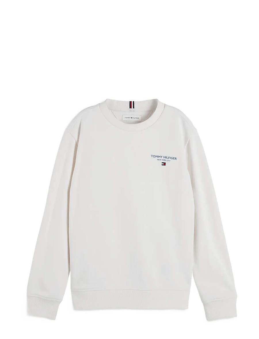 Tommy Hilfiger - ESSENTIAL LOGO SWEATSHIRT - sweatshirts - off white - 1