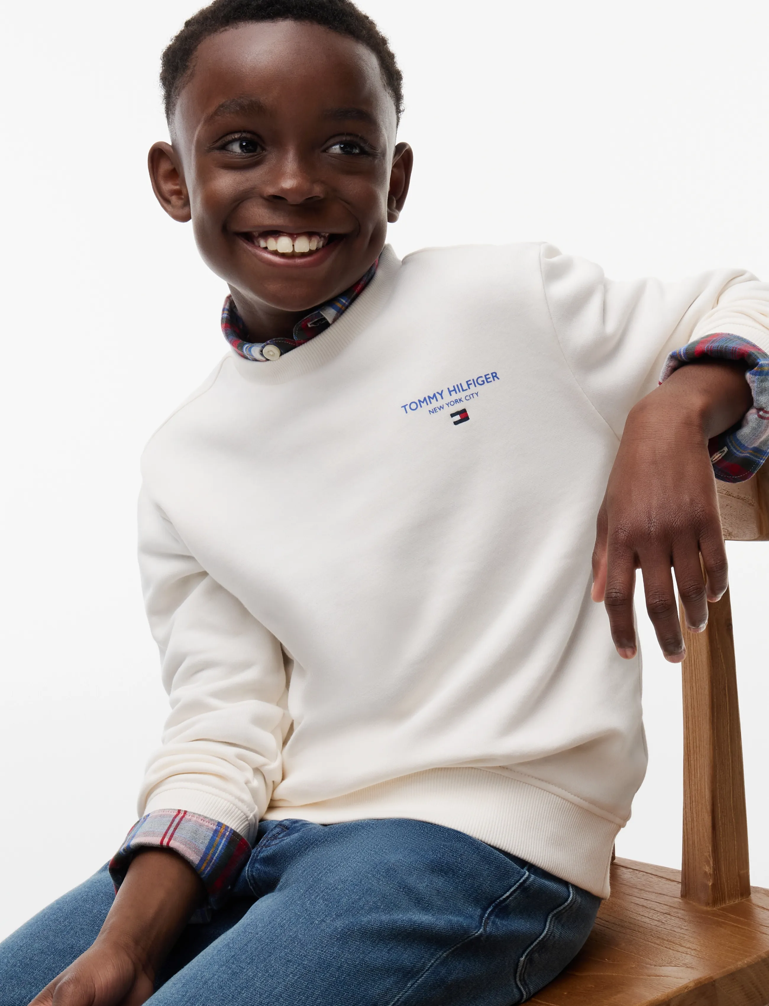 Tommy Hilfiger - ESSENTIAL LOGO SWEATSHIRT - sweatshirts - off white - 3