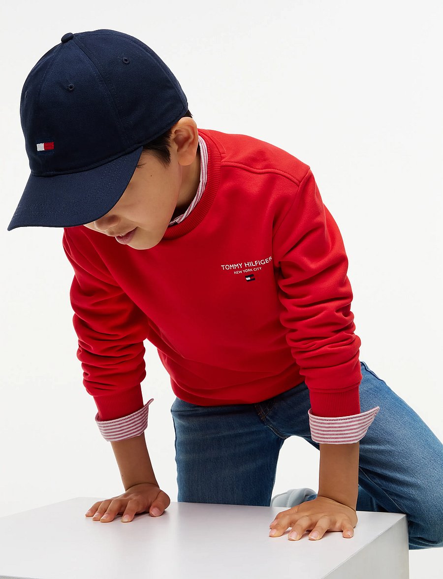 Tommy Hilfiger - ESSENTIAL LOGO SWEATSHIRT - sweatshirts - red glare - 3