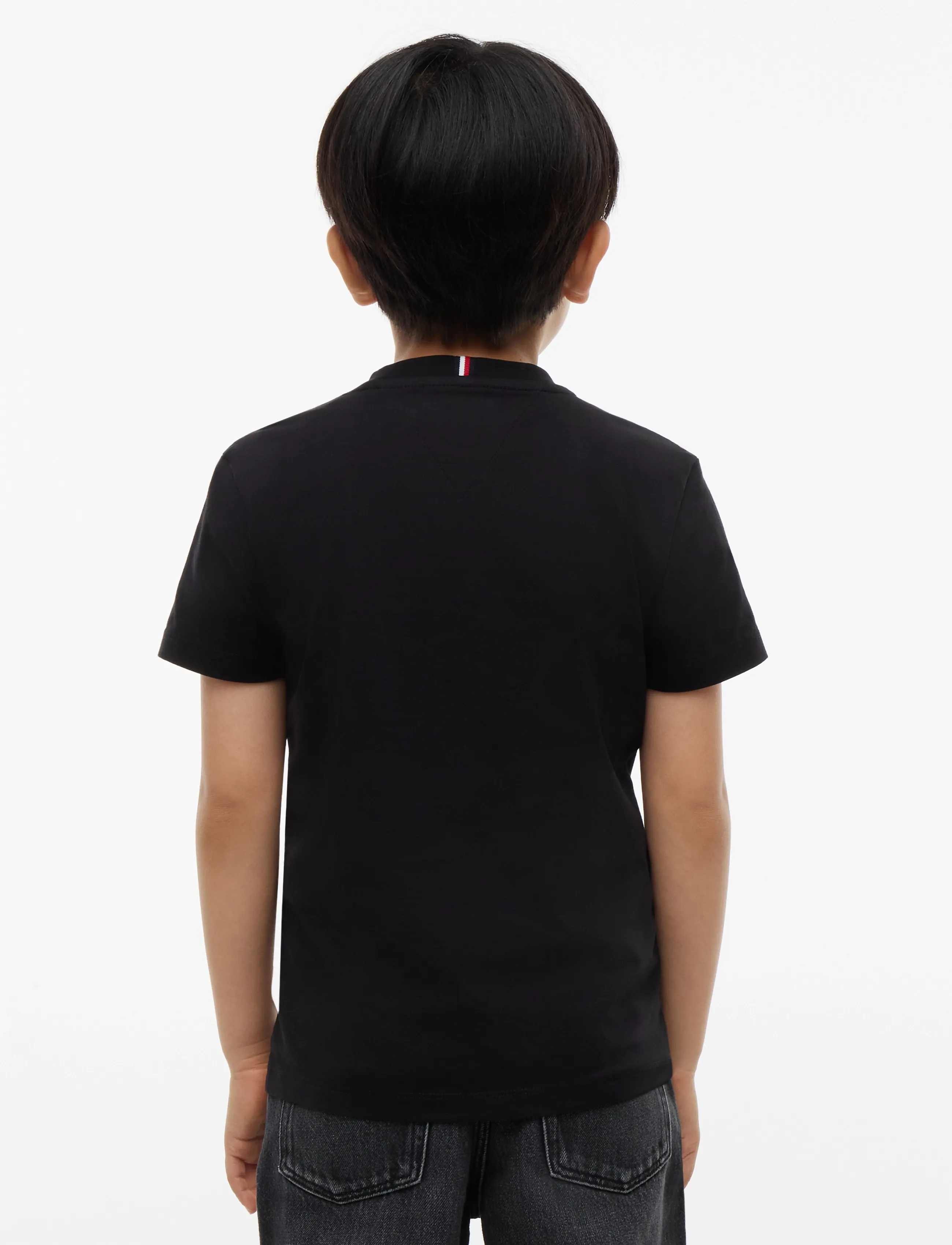 Tommy Hilfiger - HILFIGER FLAG GRAPHIC TEE - kortärmade t-shirts - black - 2