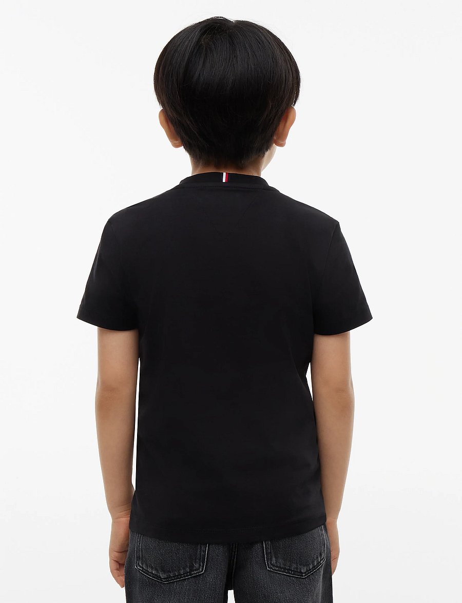 Tommy Hilfiger - HILFIGER FLAG GRAPHIC TEE - kortärmade t-shirts - black - 2