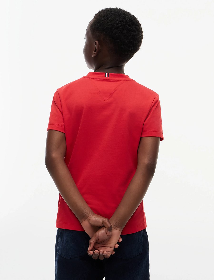 Tommy Hilfiger - HILFIGER FLAG GRAPHIC TEE - kortärmade t-shirts - red glare - 2