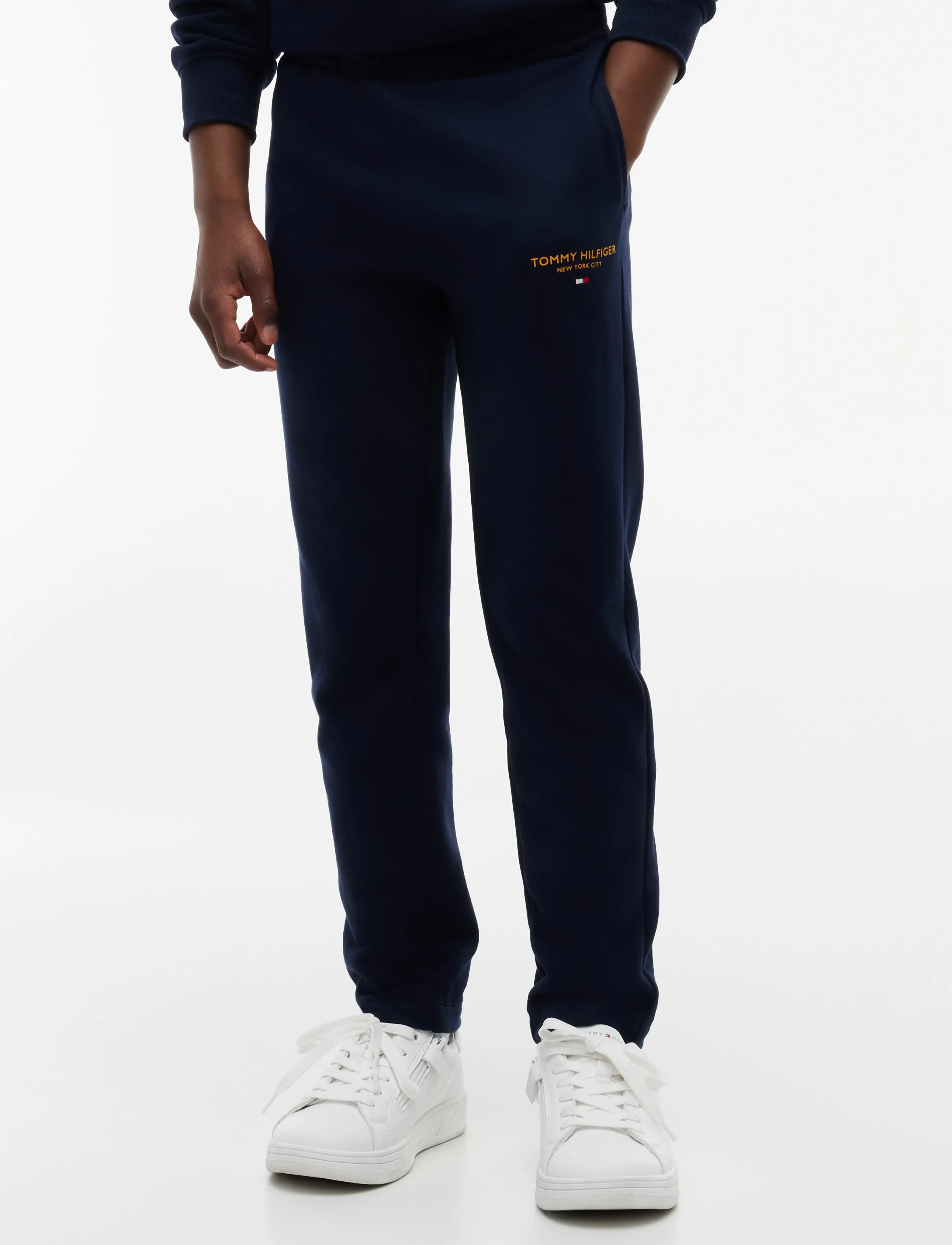 Tommy Hilfiger Essential Logo Sweatpant, Børn, Sweatpants, Navy, Str: 176