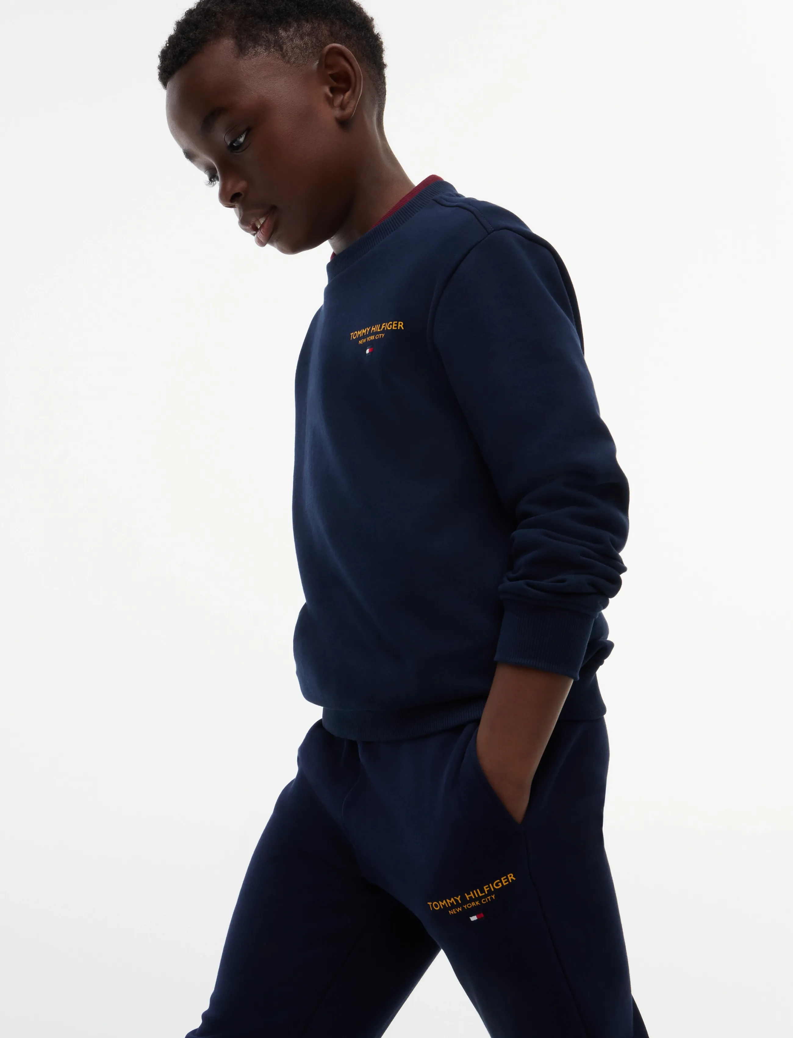 Tommy Hilfiger - ESSENTIAL LOGO SWEATPANT - dressipüksid - dark blue - 4