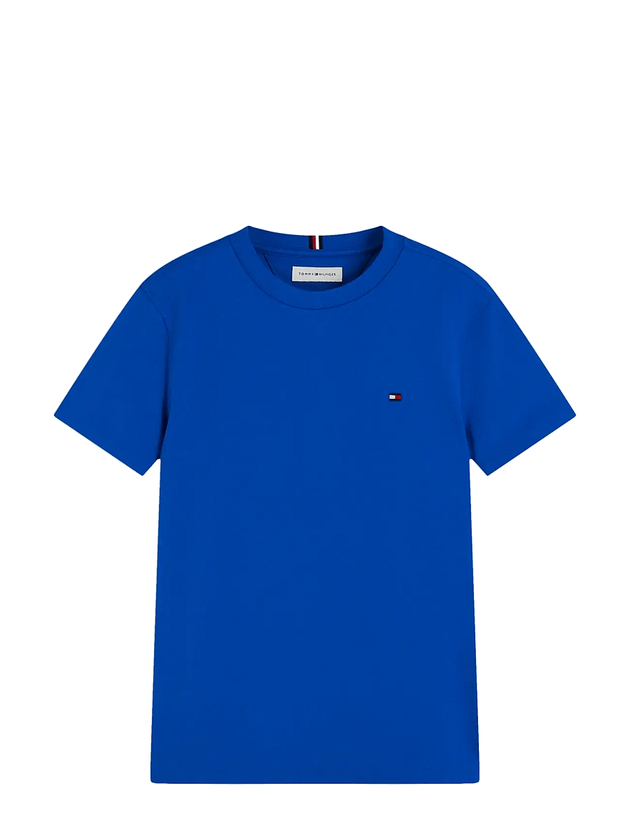 Tommy Hilfiger - ESSENTIAL COTTON REG FIT TEE SS - short-sleeved t-shirts - vibrant blue - 1