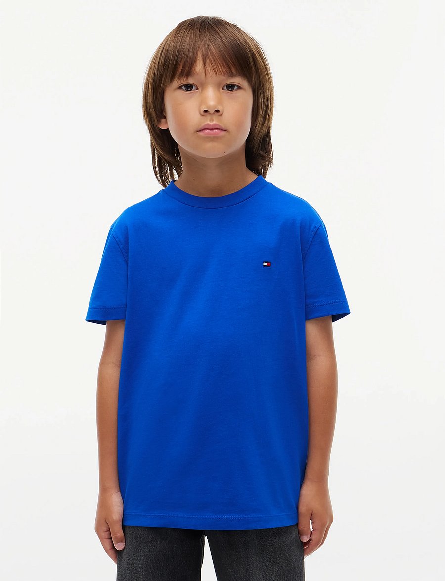 Tommy Hilfiger - ESSENTIAL COTTON REG FIT TEE SS - short-sleeved t-shirts - vibrant blue - 0