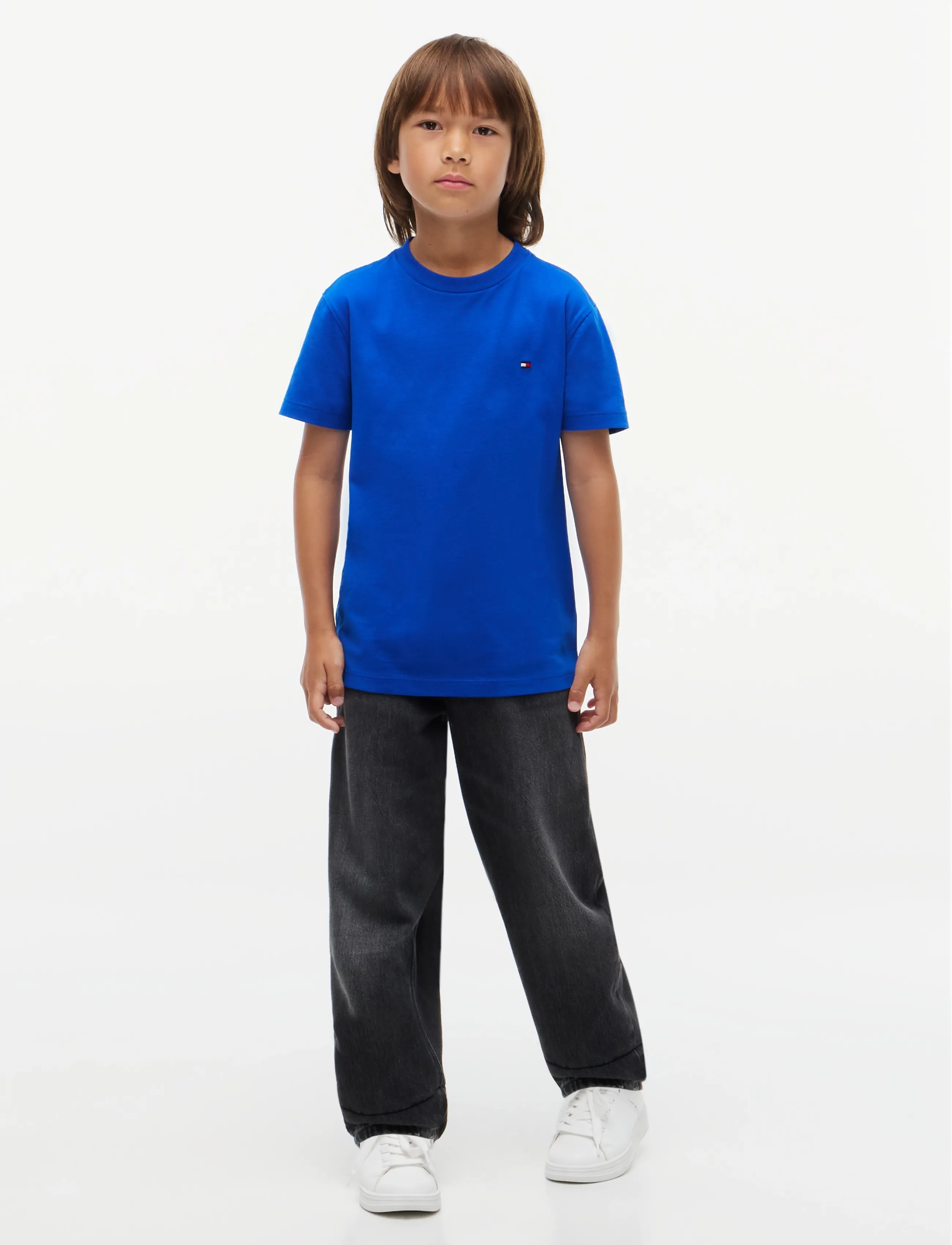 Tommy Hilfiger - ESSENTIAL COTTON REG FIT TEE SS - short-sleeved t-shirts - vibrant blue - 4
