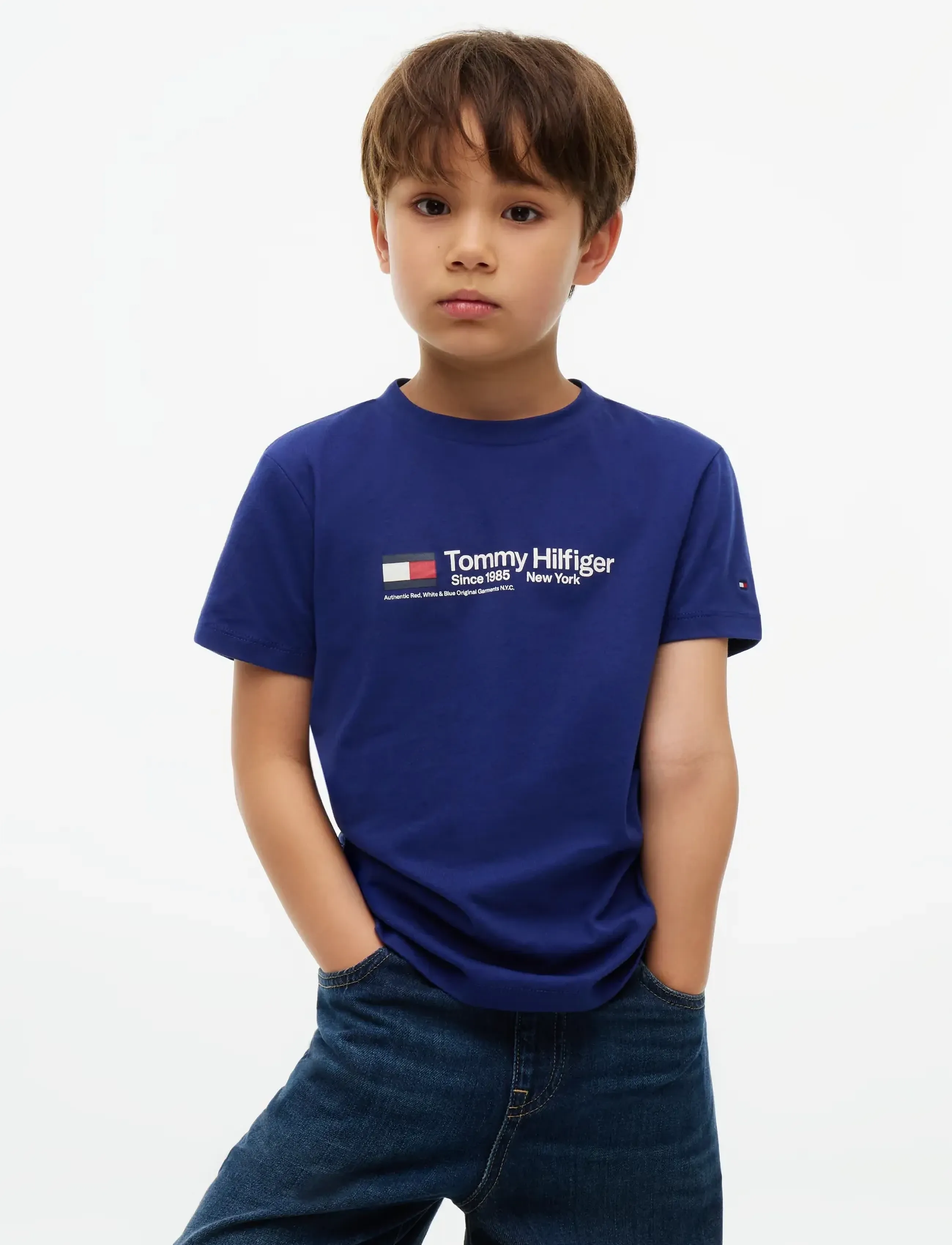 Tommy Hilfiger BRAND LOVE WORDMARK TEE S/S - Oberteile & T-Shirts - BLUE INK / blue
