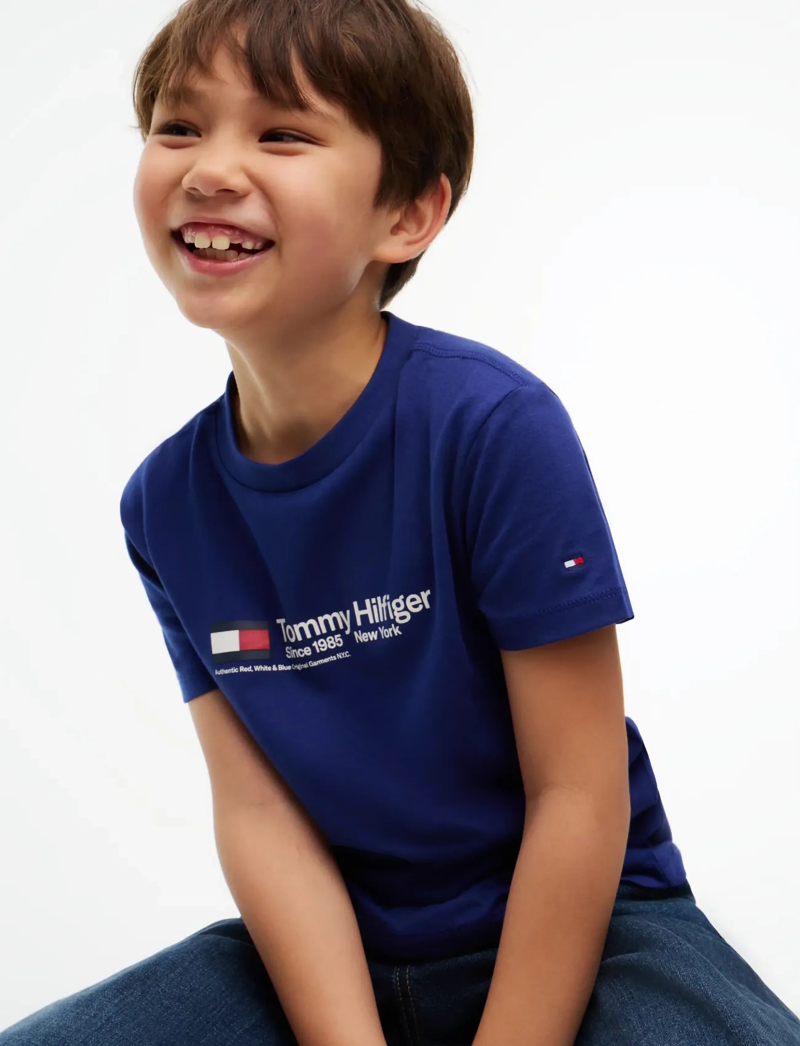Tommy Hilfiger - BRAND LOVE WORDMARK TEE S/S - kurzärmelige - blue ink - 3