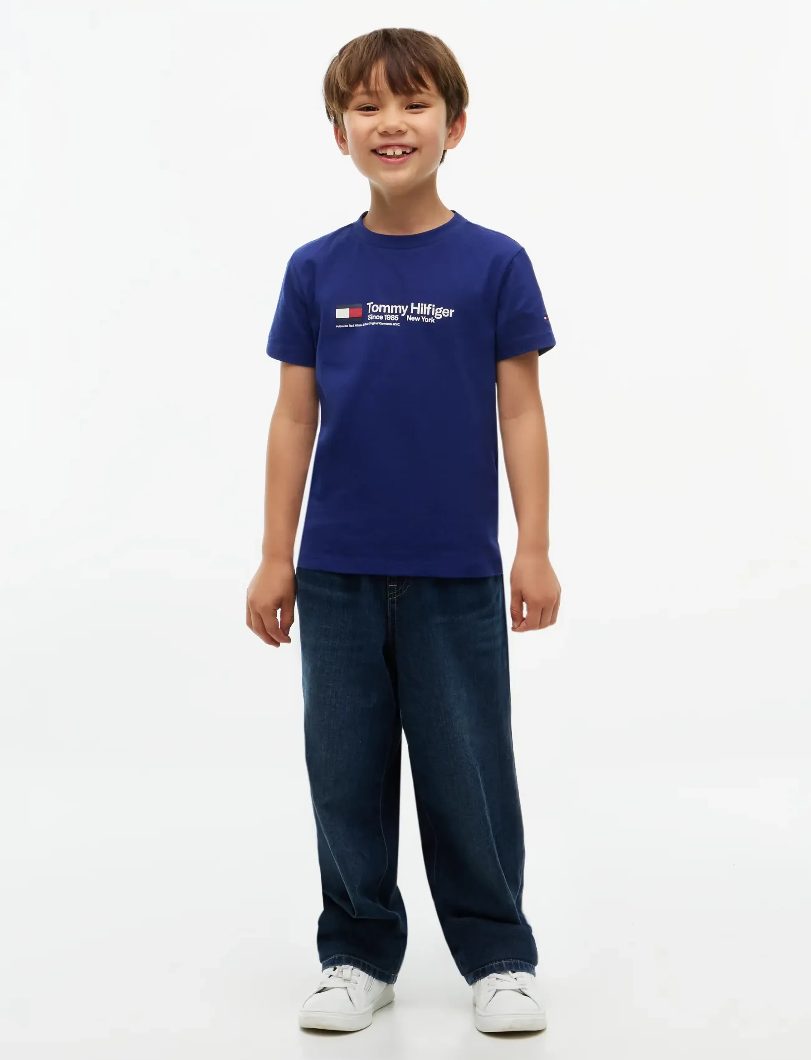 Tommy Hilfiger - BRAND LOVE WORDMARK TEE S/S - kurzärmelige - blue ink - 4