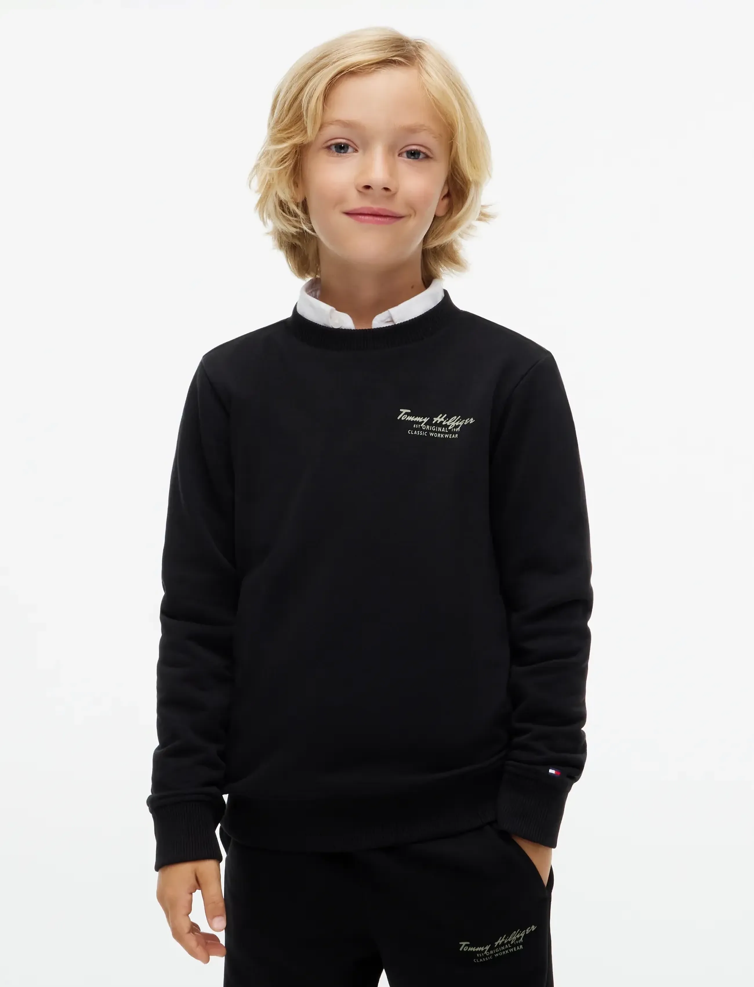 Tommy Hilfiger ESSENTIAL SIGN OFF CREW - Sweatshirts & Kapuzenpullover - BLACK / black