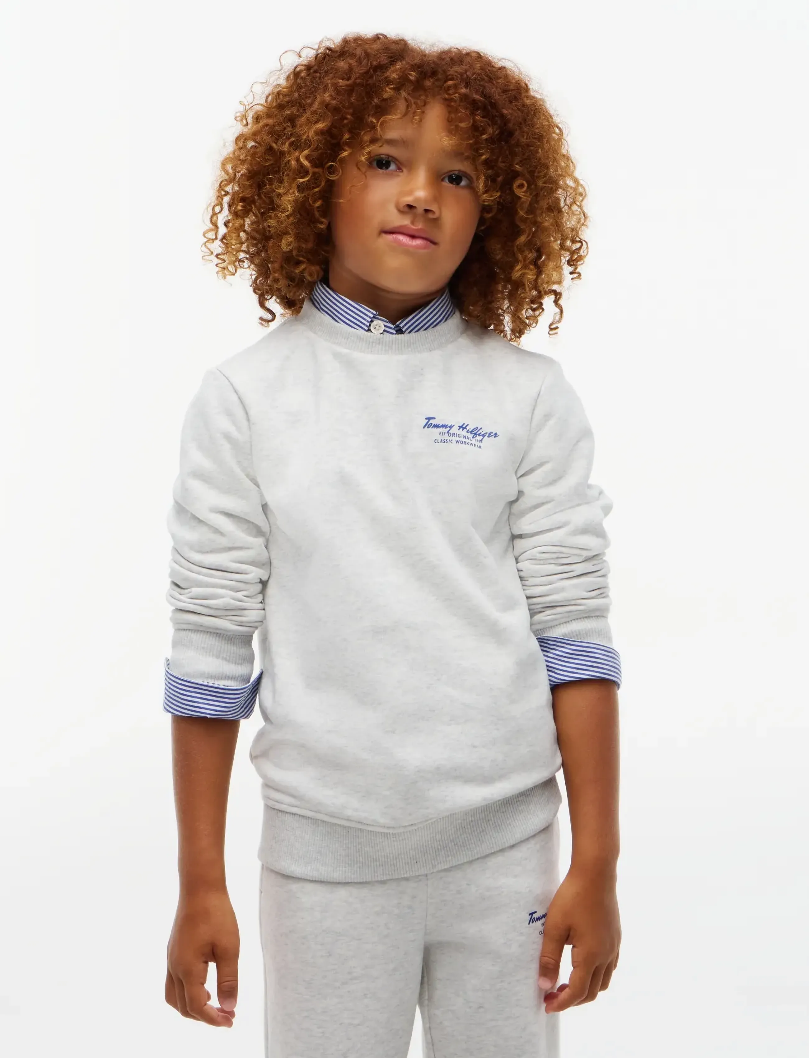Tommy Hilfiger ESSENTIAL SIGN OFF CREW - Sweatshirts & Kapuzenpullover - GREY HEATHER / grey