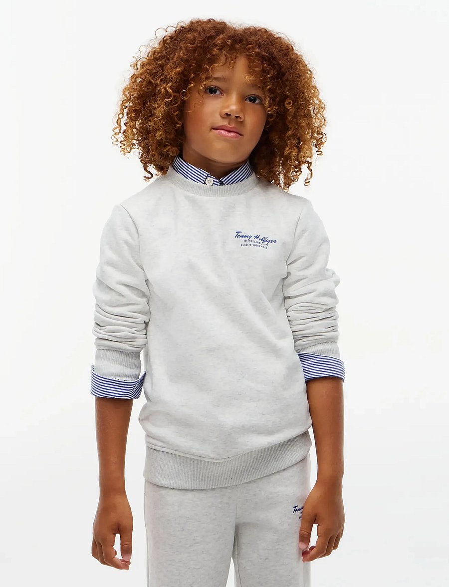 Tommy Hilfiger - ESSENTIAL SIGN OFF CREW - sweatshirts - grey heather - 0