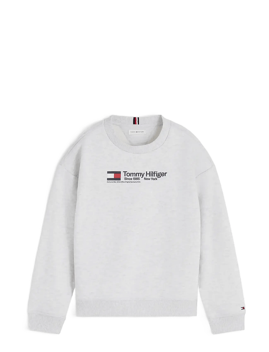 Tommy Hilfiger - BRAND LOVE WORDMARK CREW - sweatshirts - grey heather - 0