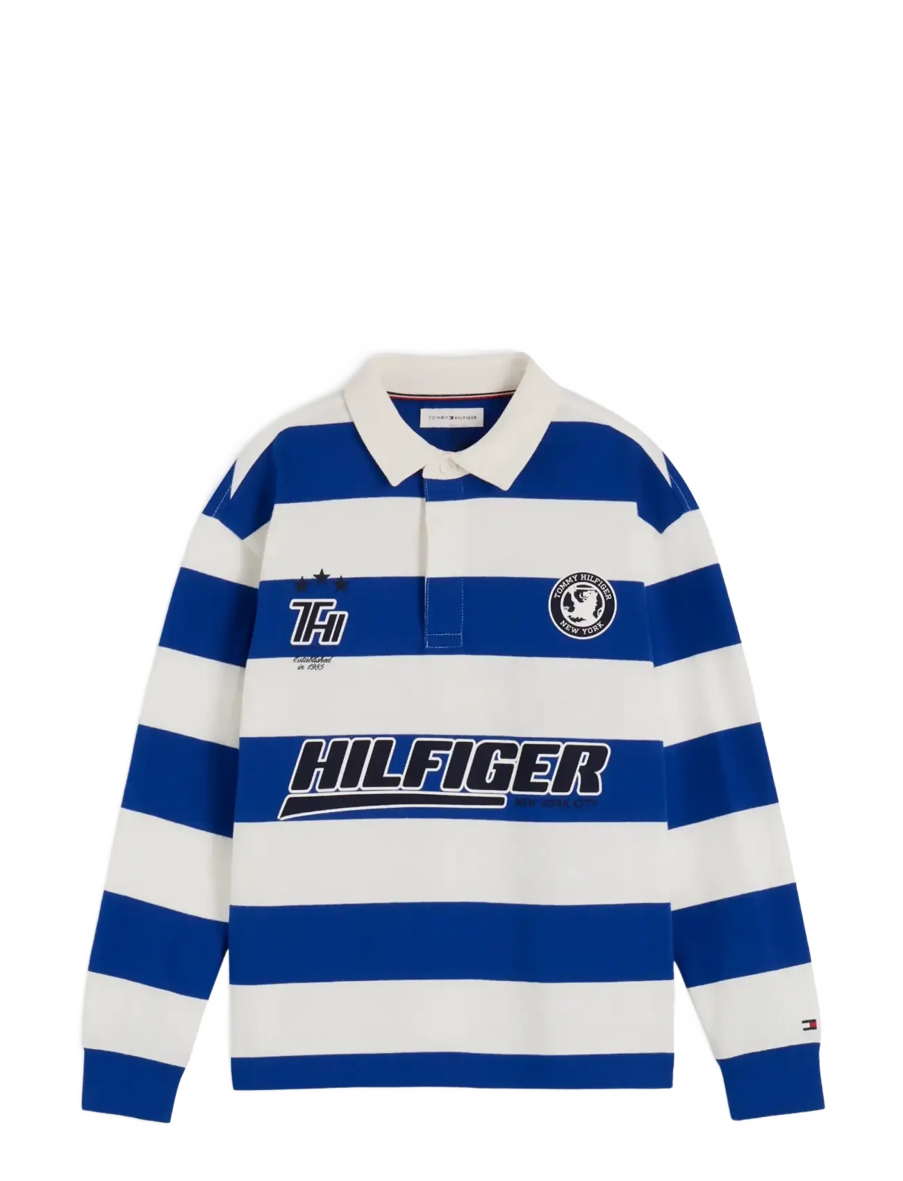 Tommy Hilfiger - STRIPED RUGBY LS - long-sleeved polos - blue ink stripes - 1