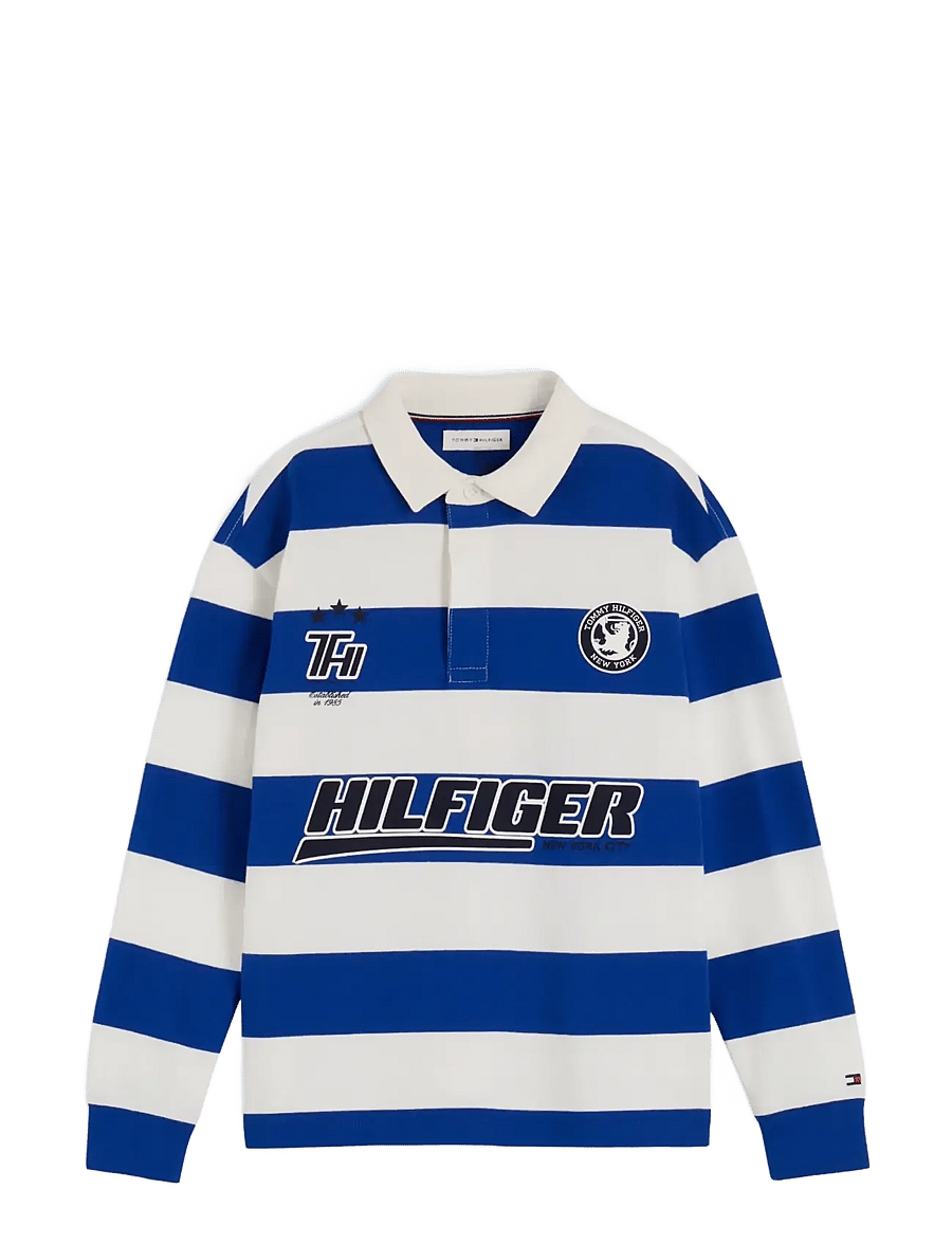 Tommy Hilfiger - STRIPED RUGBY LS - long-sleeved polos - blue ink stripes - 1