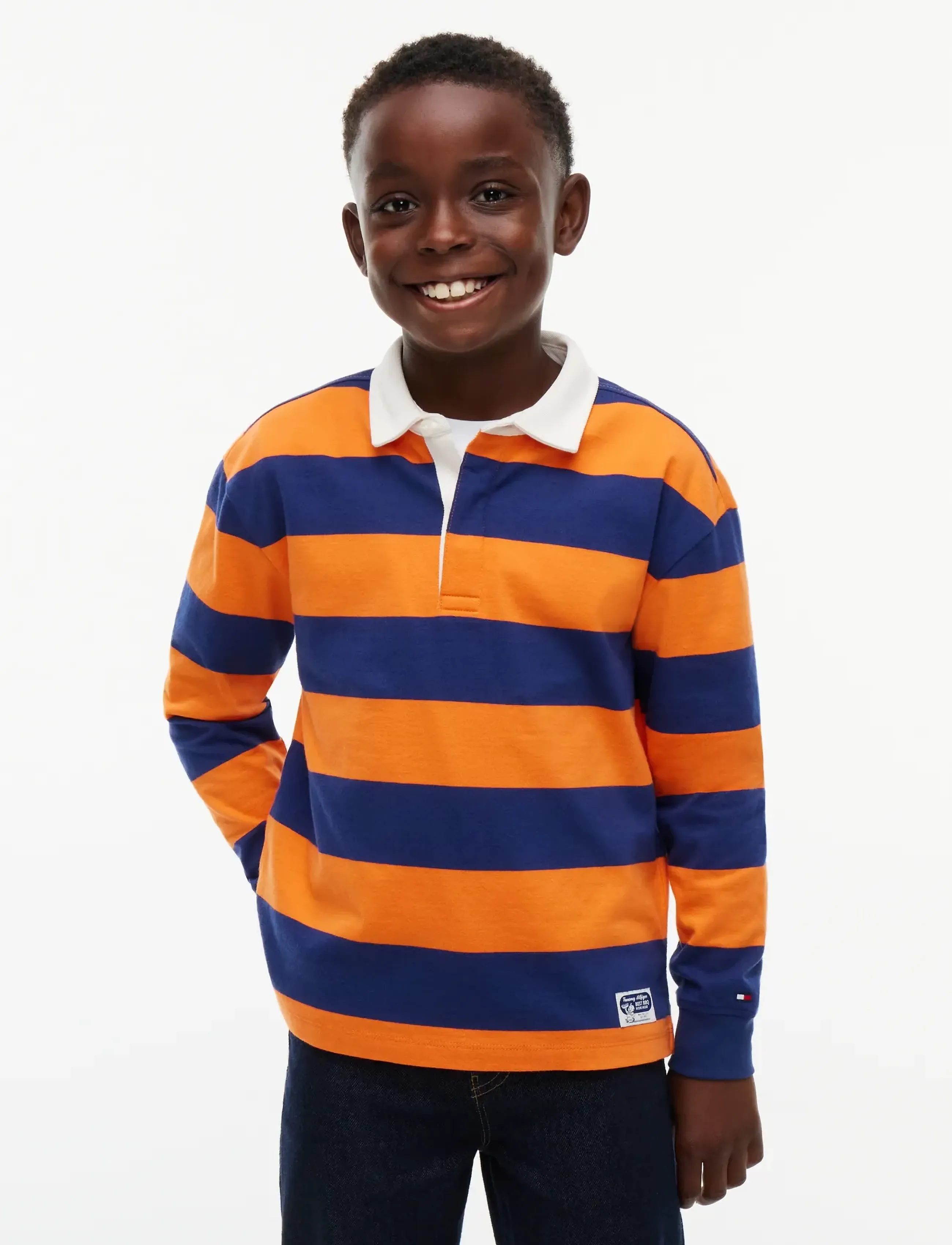 Tommy Hilfiger STRIPED RUGBY LS - Polo shirts - BLUE INK STRIPES / blue
