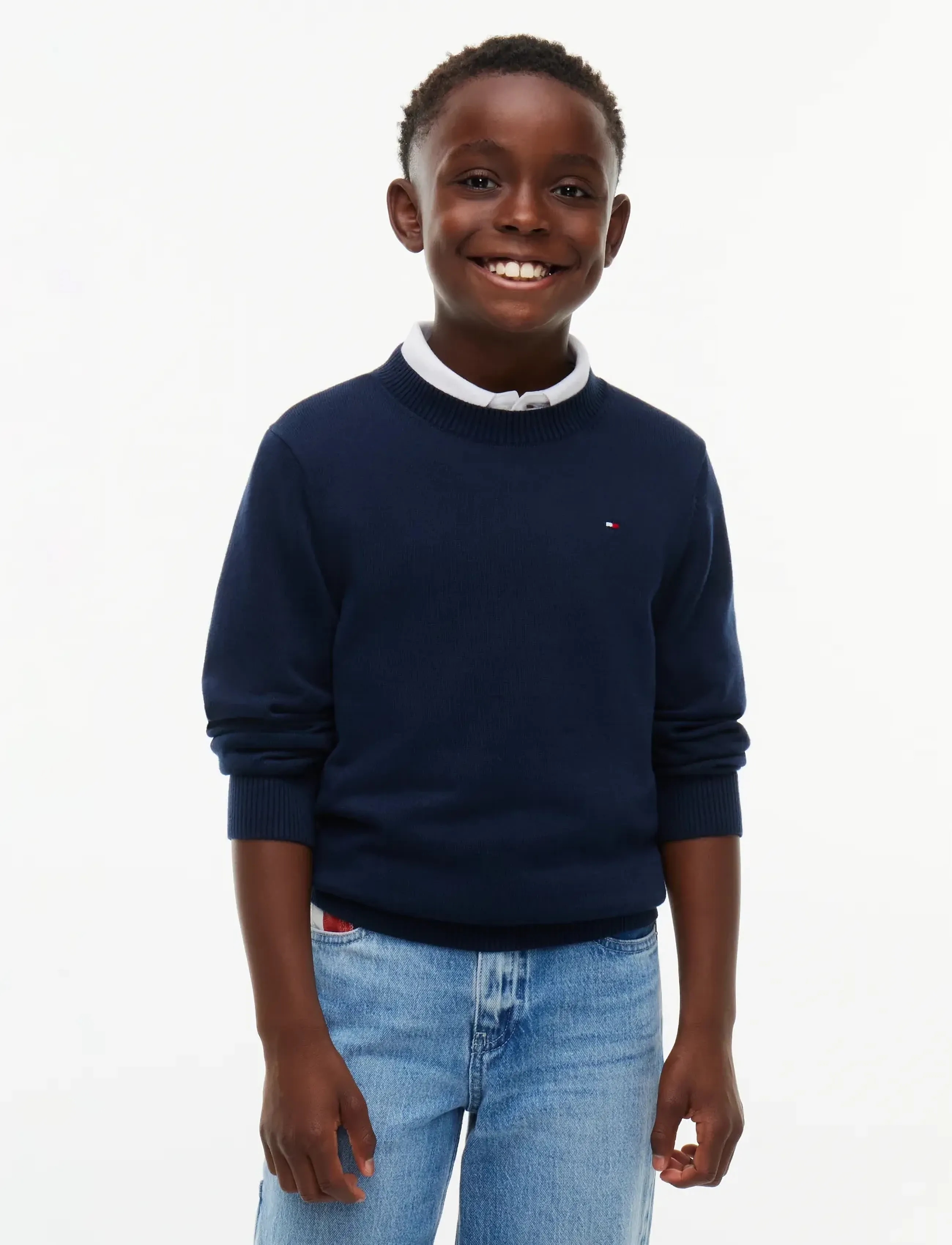 Tommy Hilfiger ESSENTIAL LIGHT SWEATER - Swetry - DARK BLUE / navy
