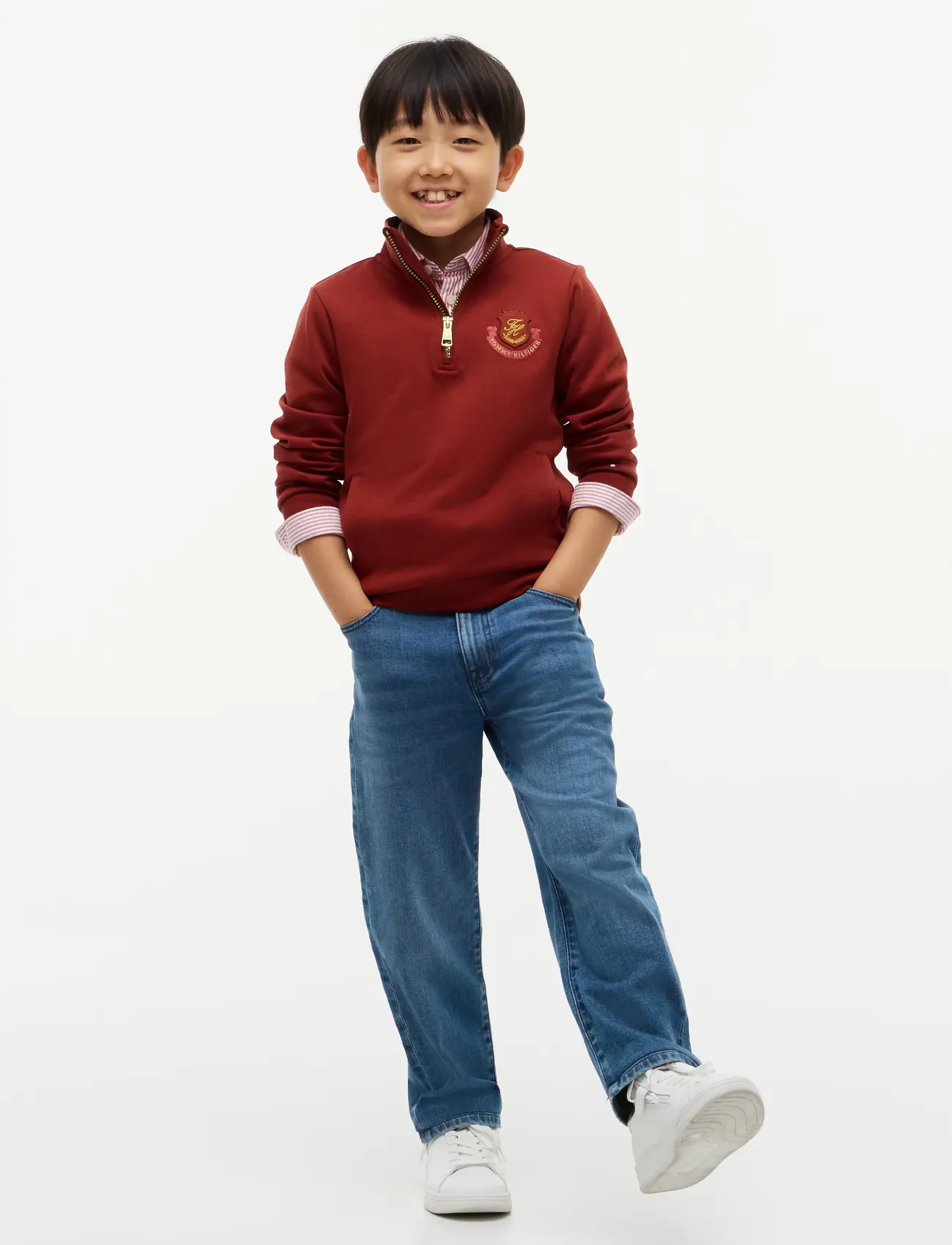 Tommy Hilfiger - DIWALI GRAPHIC 1/4 ZIP - sweatshirts - deep sienna - 4