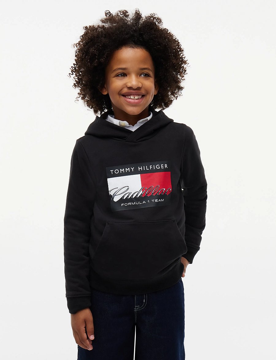 Tommy Hilfiger - TH X CF1 GRAPHIC FLAG HOODIE - kapuutsiga pusad - black - 0