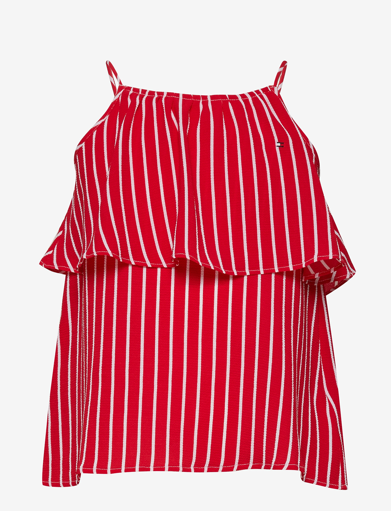 Tommy Hilfiger - GIRLS FINE STRIPE TOP SLVLS - true red - 0