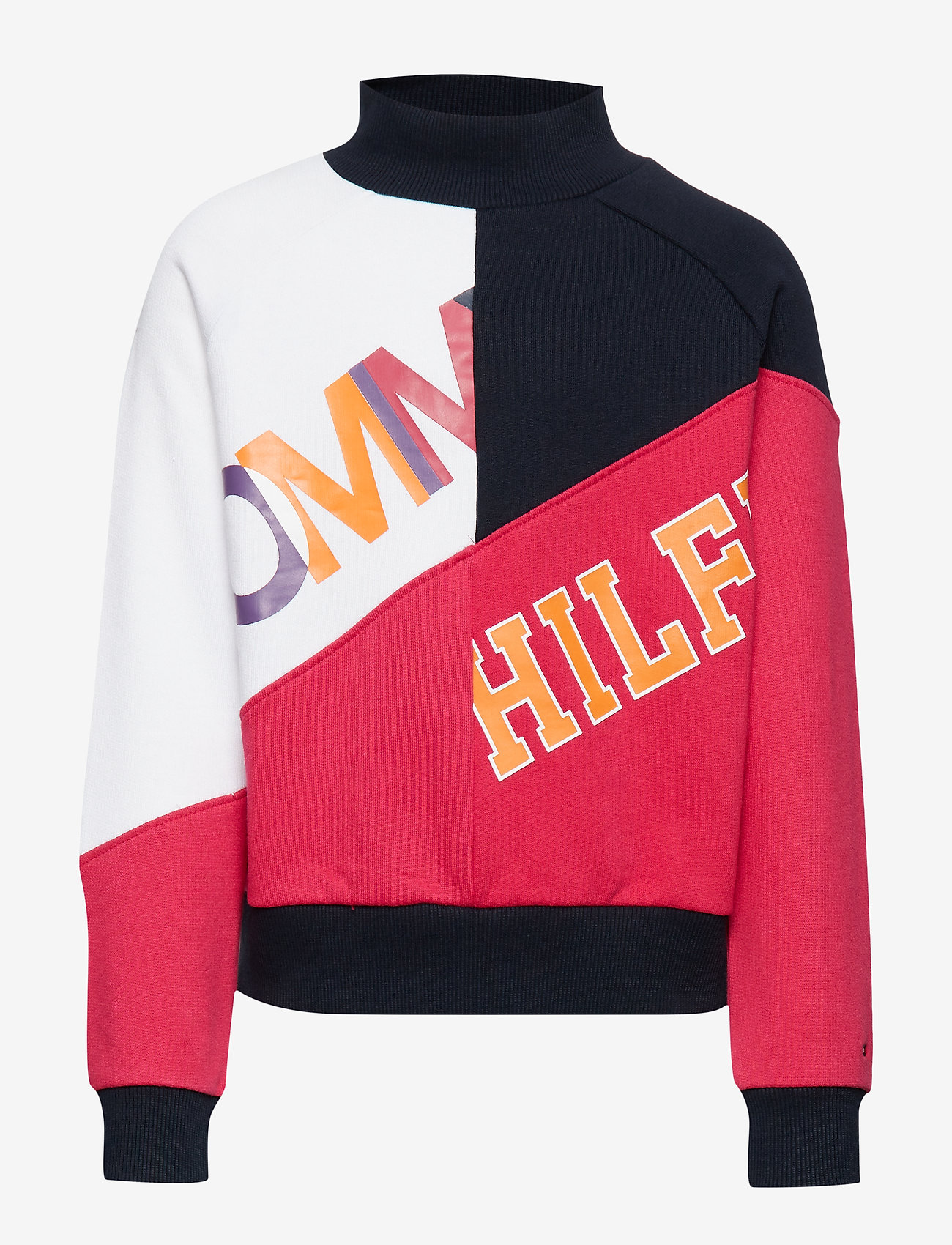 Tommy Hilfiger - COLOR TEXT BLOCK SWE - black iris / virtual pink - 0
