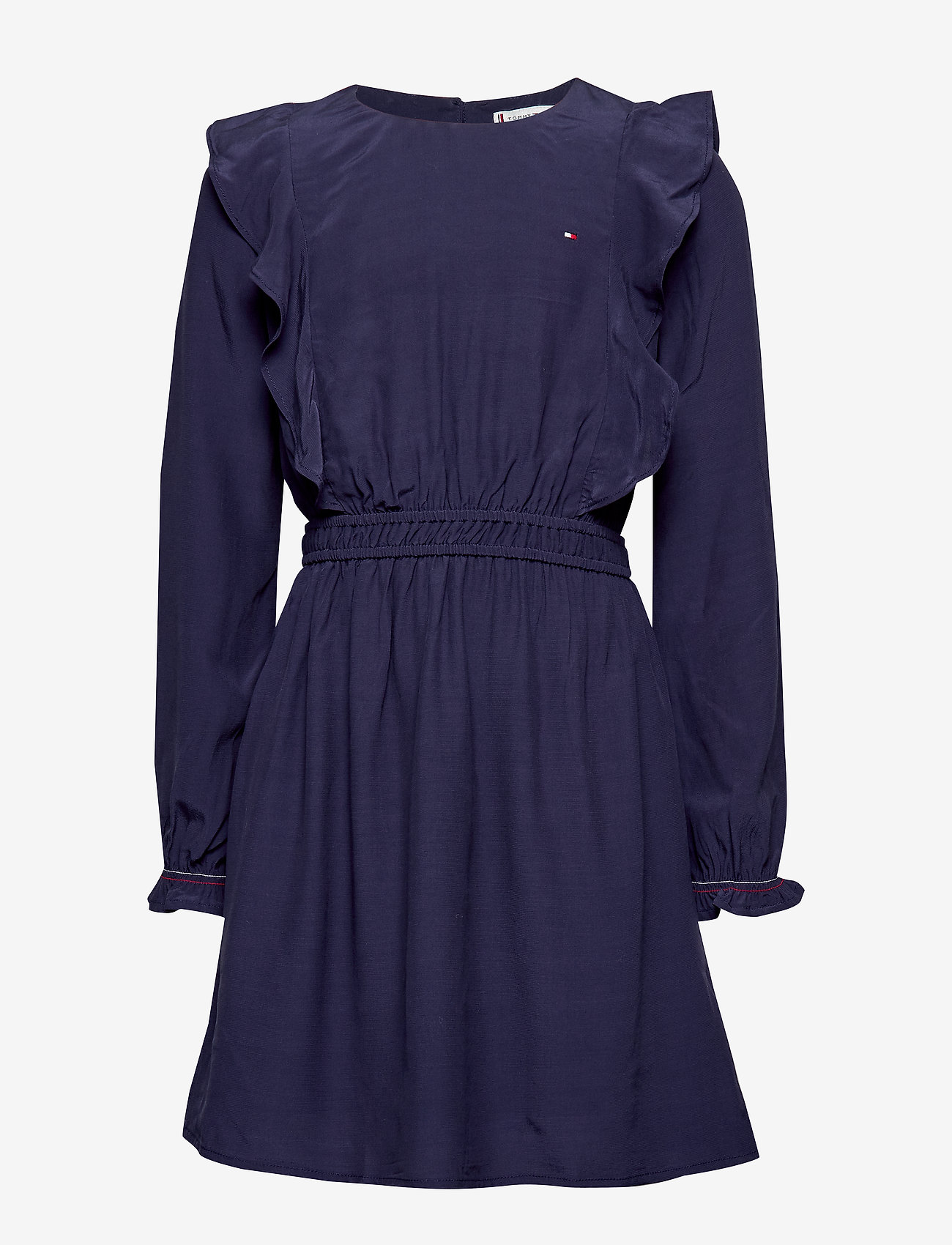 Tommy Hilfiger - RUFFLE DETAIL DRESS, - black iris - 0