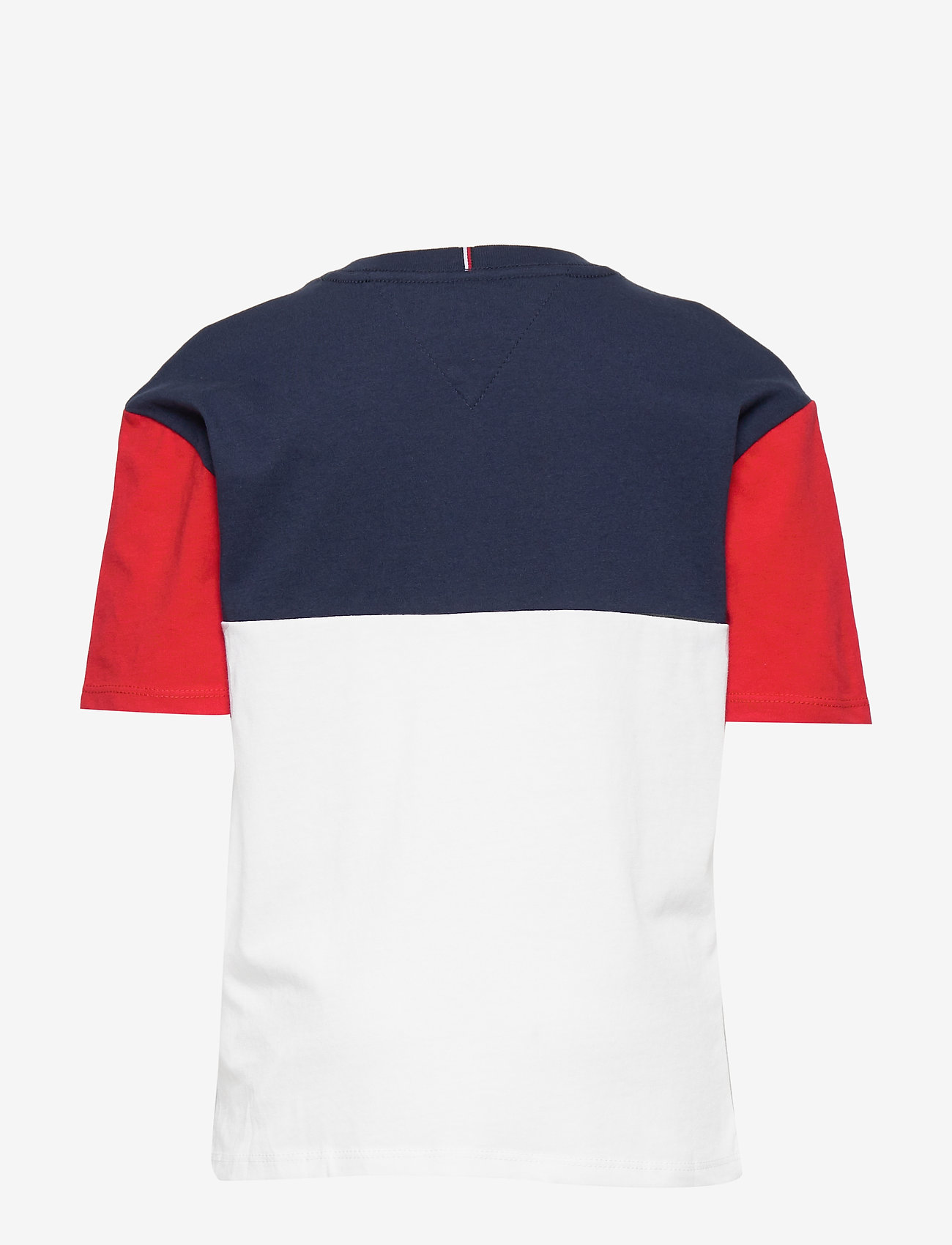 Tommy Hilfiger - TOMMY 1985 COLOURBLOCK TEE S/S - bright white/black iris/racing red - 1