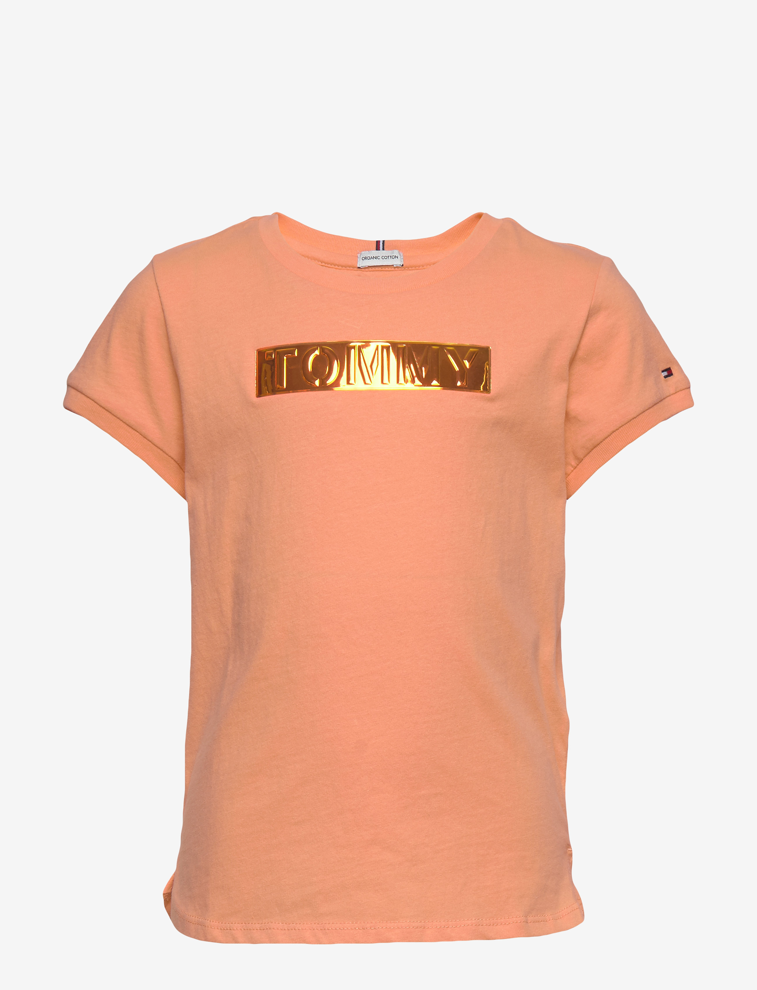 Tommy Hilfiger - TOMMY FOIL LABEL TEE S/S - melon orange - 0