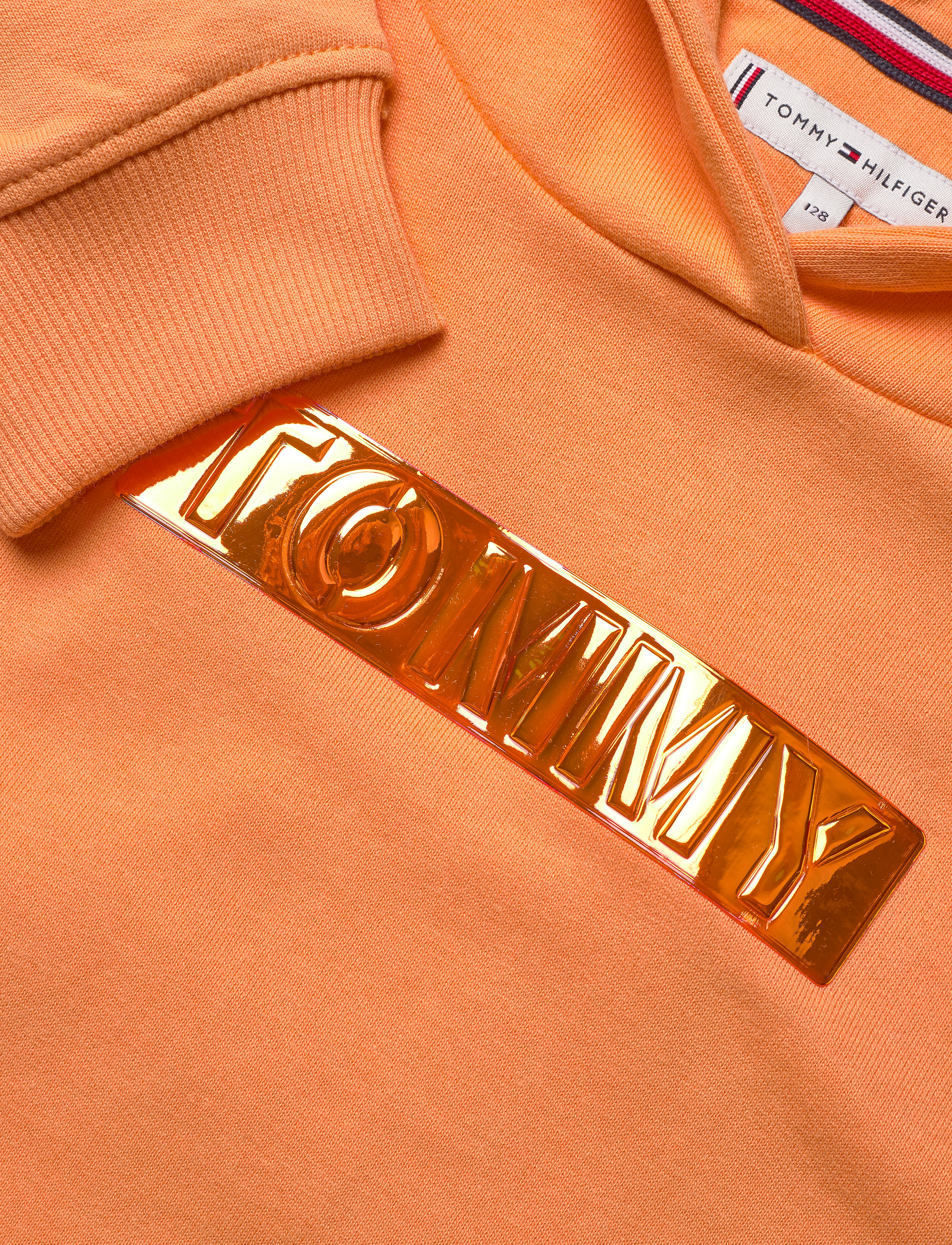 Tommy Hilfiger - TOMMY FOIL LABEL HOODIE - melon orange - 2