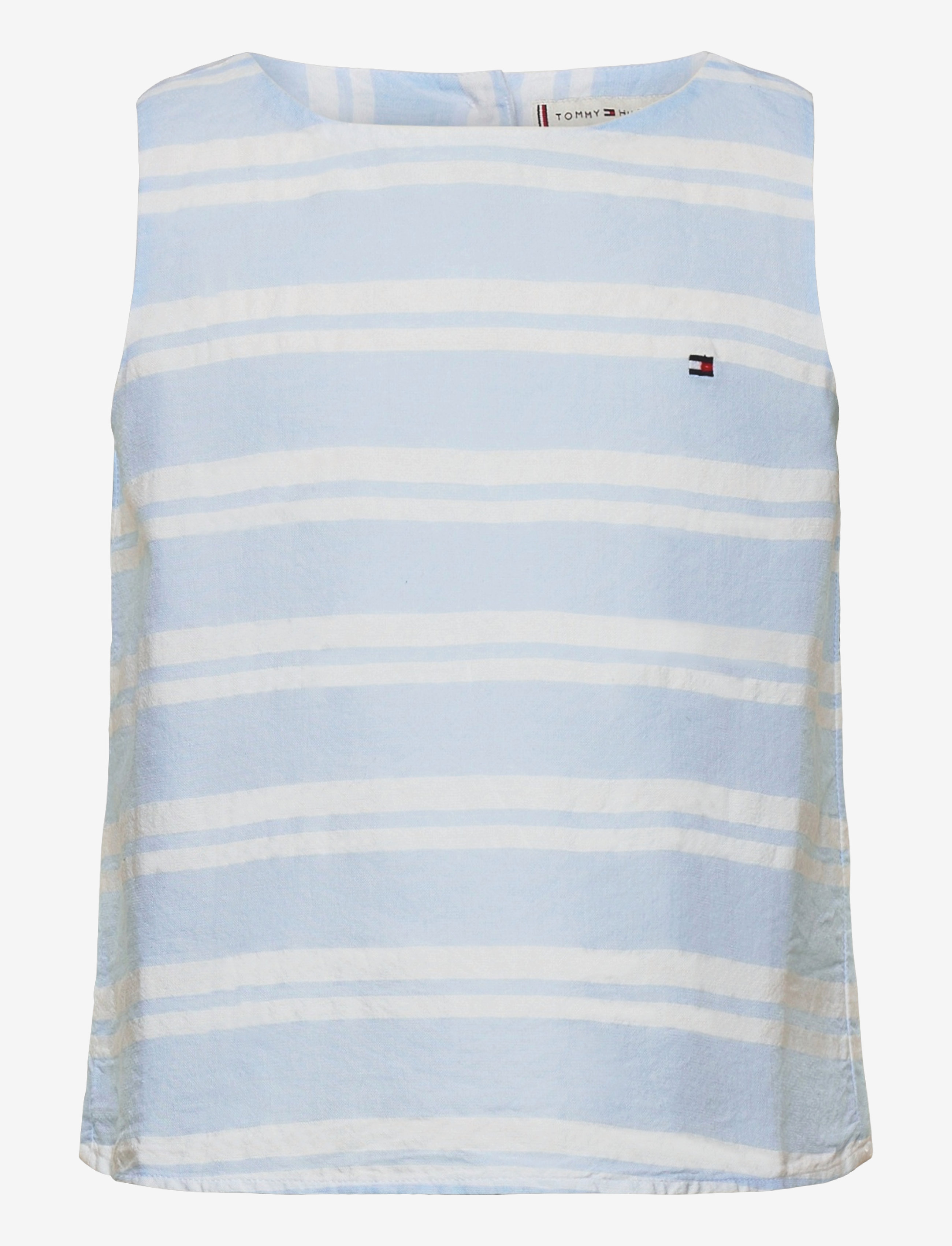 Tommy Hilfiger - SEERSUCKER STRIPE TOP SLVLS - calm blue/ white - 0
