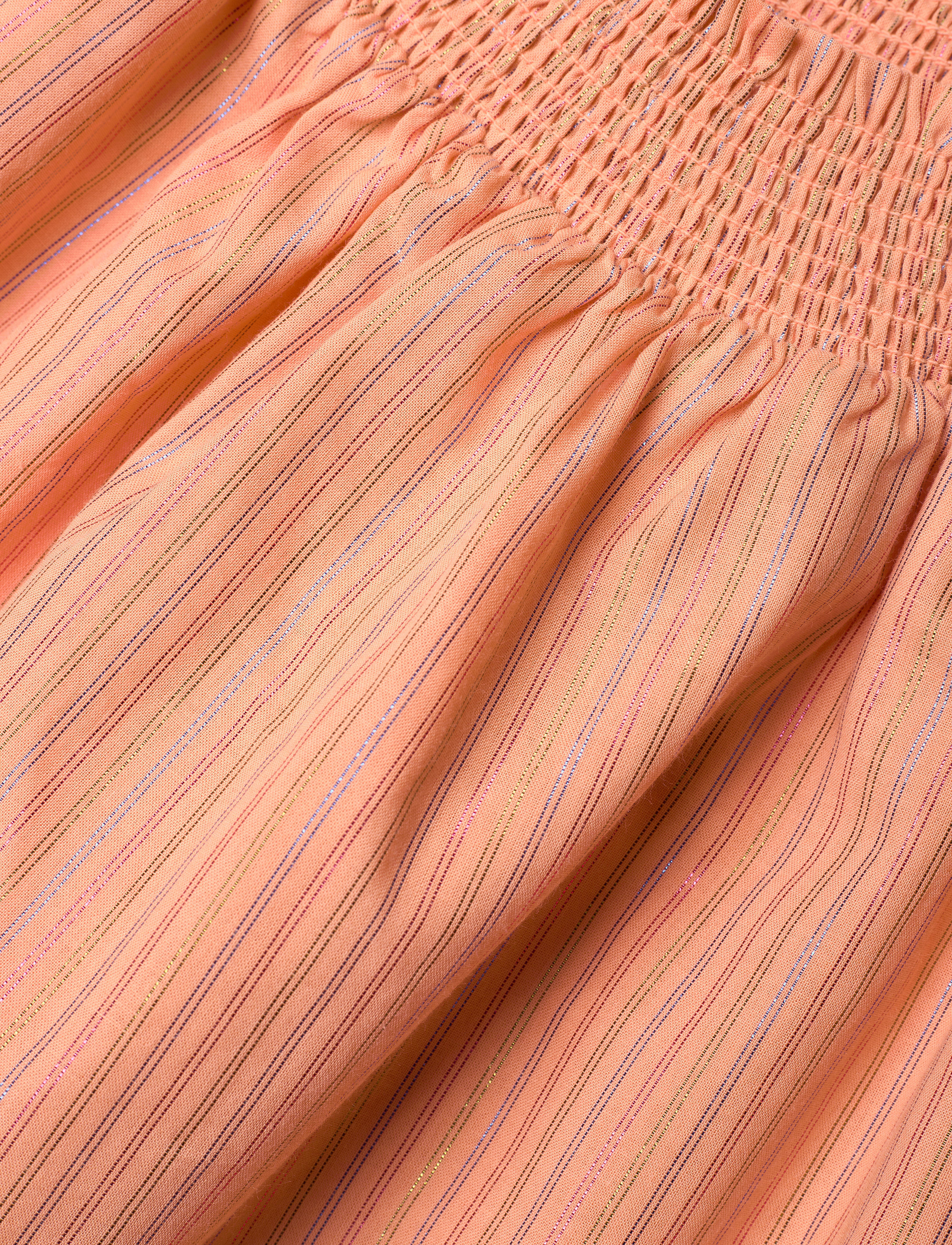 Tommy Hilfiger - LUREX STRIPE DRESS S/S - melon orange - 2