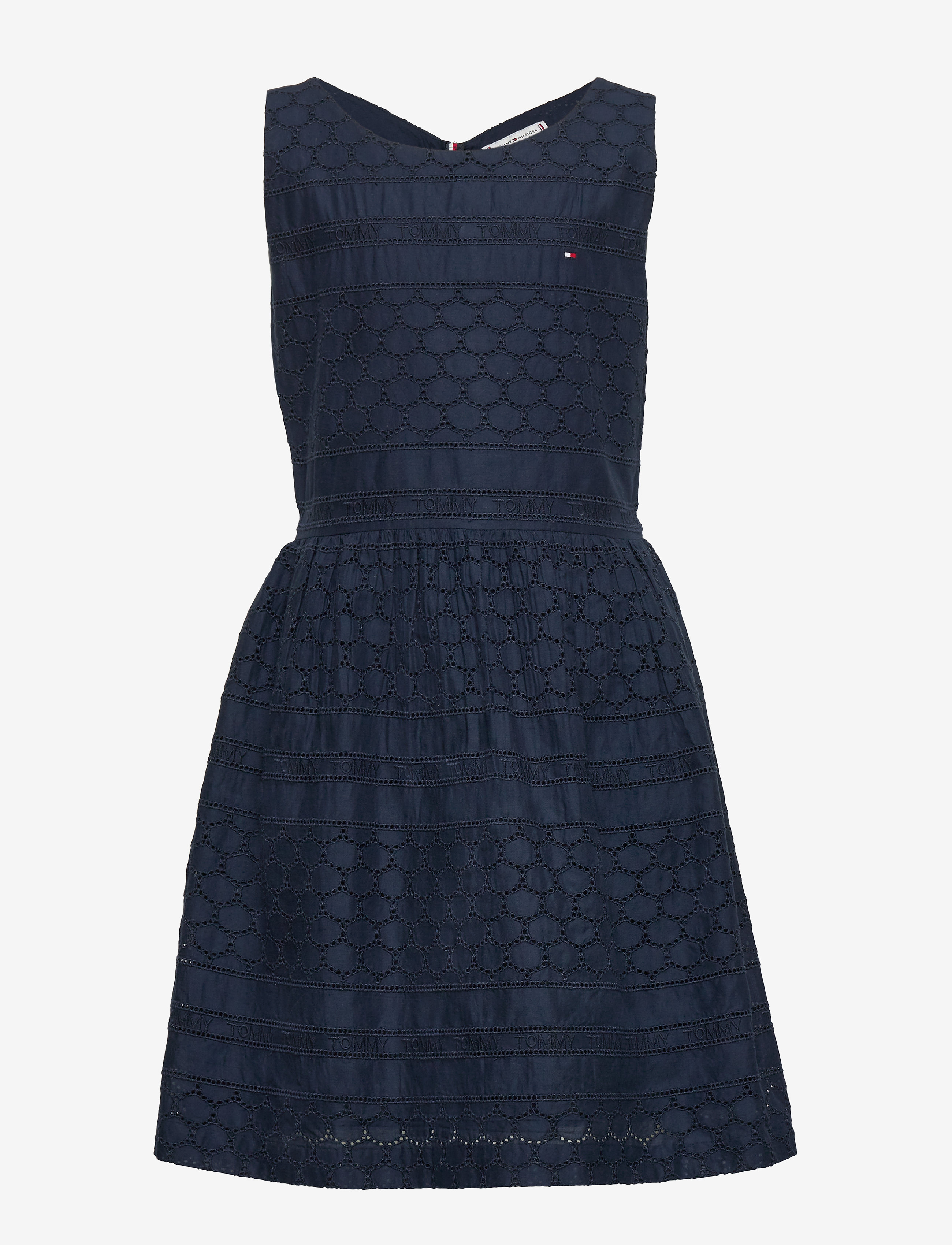 Tommy Hilfiger - BRODERIE ANGLAISE DRESS SLVLS - twilight navy - 0